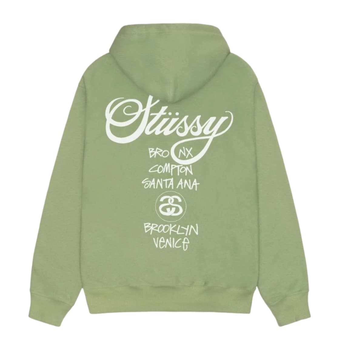 스투시 월드투어 후드 집업 모스 2023 S 상품이미지1