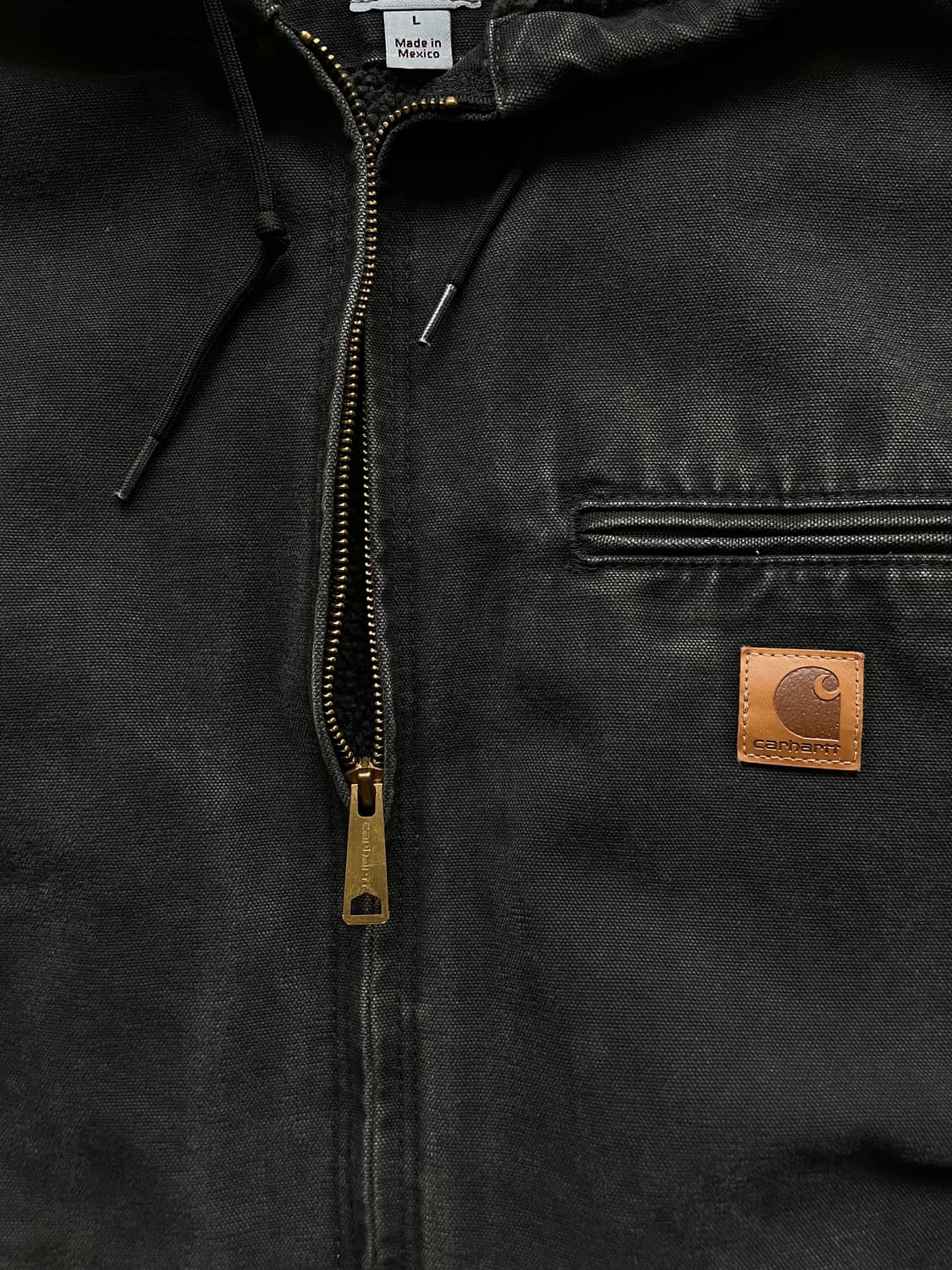 칼하트 시에라 J141 BLK 블랙 디트로이트 후드 자켓 상품이미지4