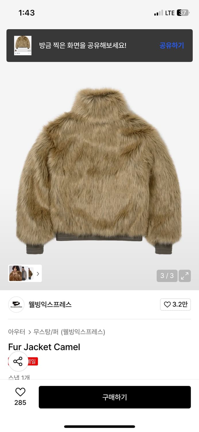 웰빙익스프레스 카멜 퍼 s 상품이미지3