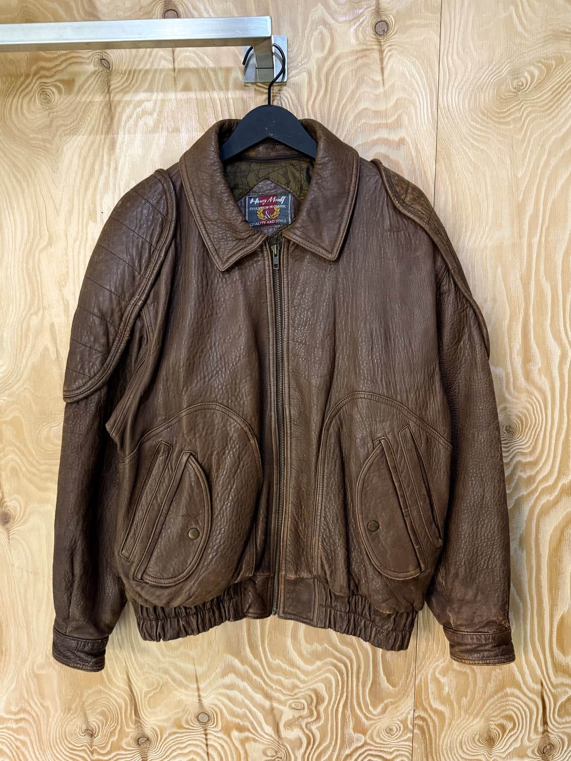 헨리 모렐 램스킨 레더 봄버 자켓 상품이미지3