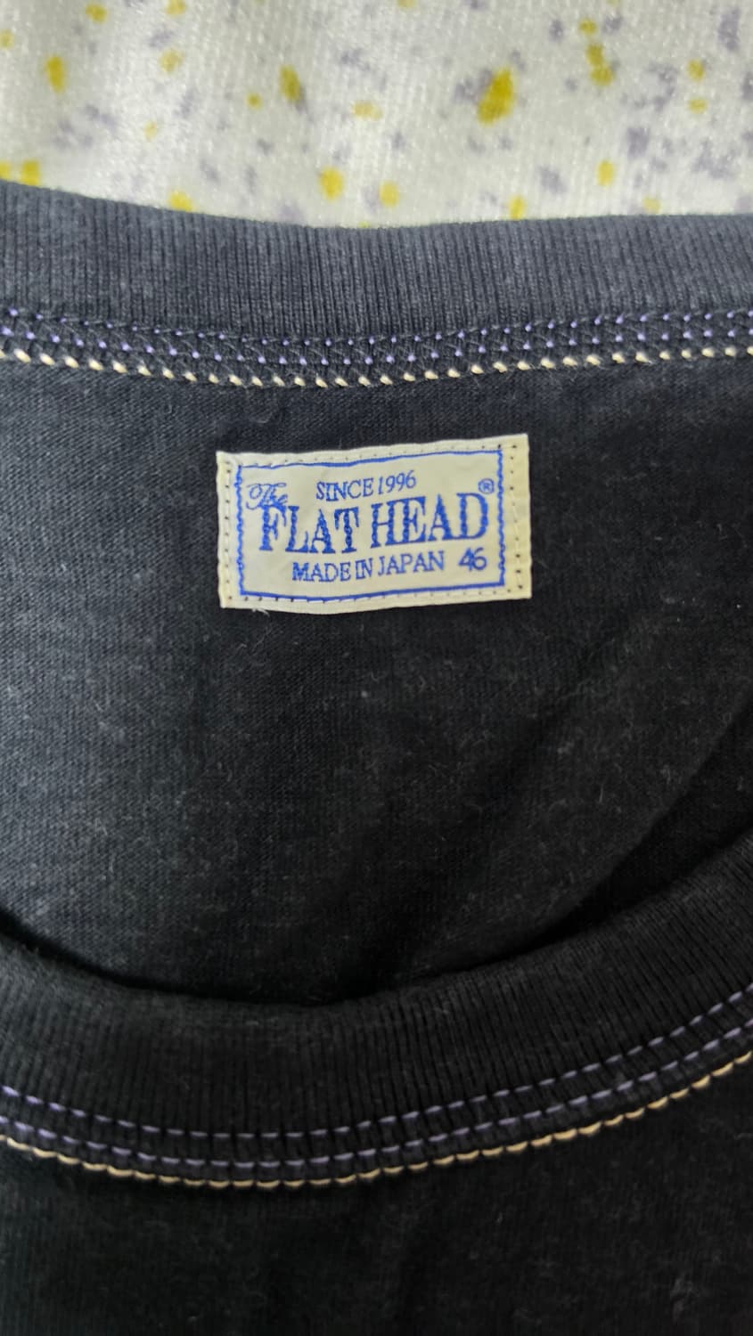 더 플랫 헤드 (THE FLAT HEAD) 로고 티셔츠 46사이즈 판매 상품이미지4