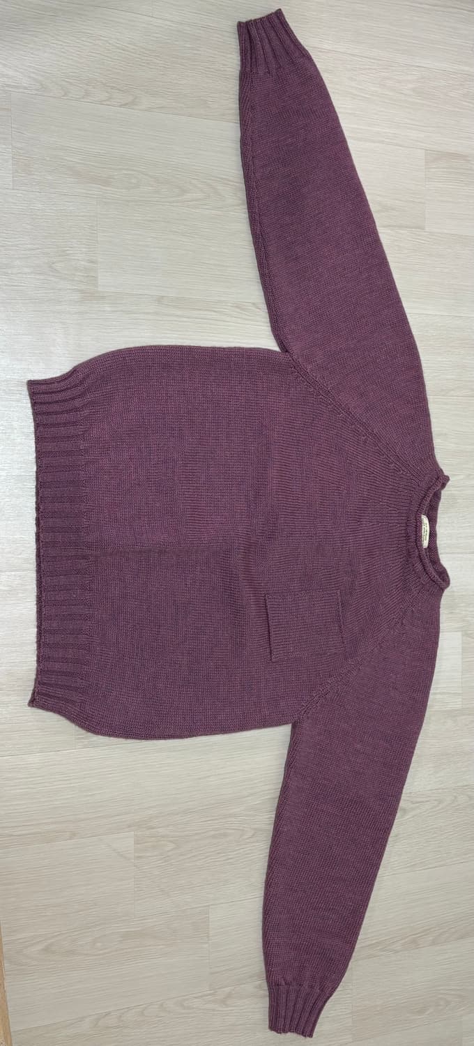 올드조 Tweedy Yarn Roll-neck Sweater - Plum 상품이미지2