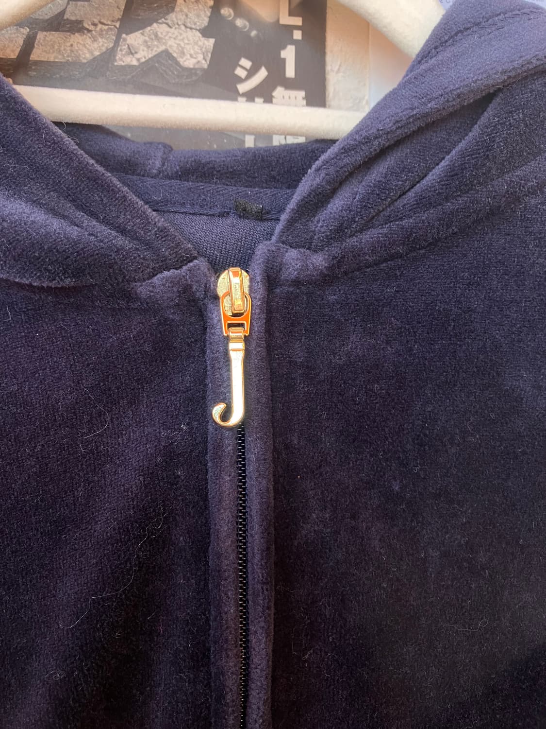 jpn 네이비 블루 벨벳 크라운 집업 상품이미지4