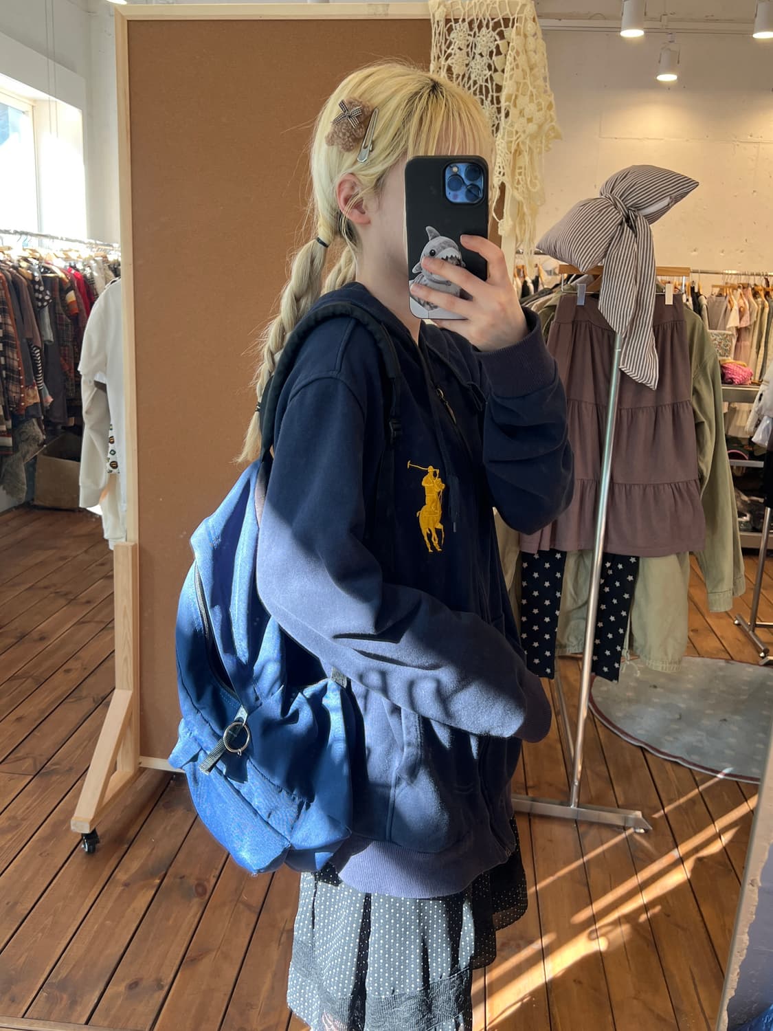 폴로 빅포니 네이비 후드집업  상품이미지2