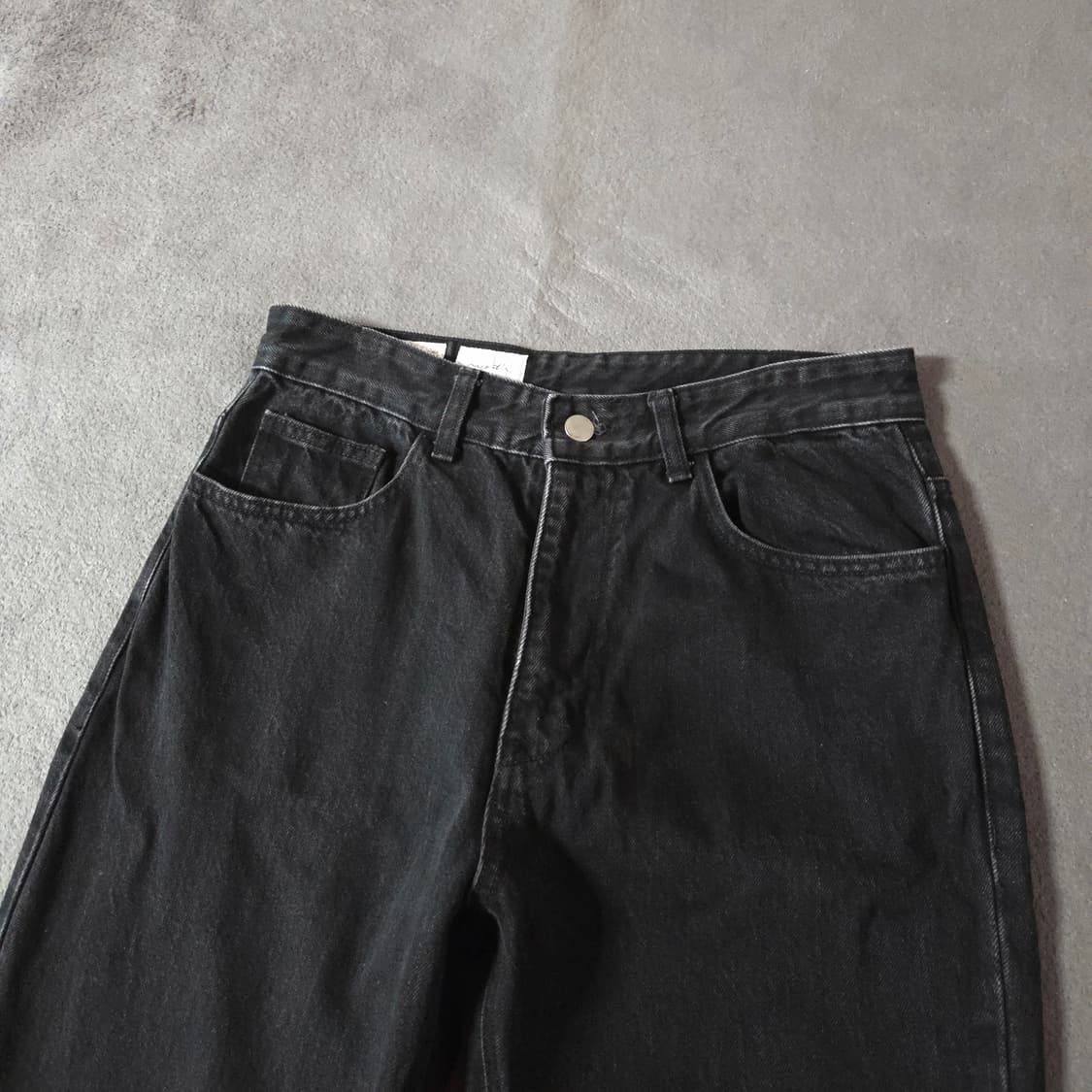 유스 흑청 블랙 데님 팬츠 30-31인치 상품이미지2