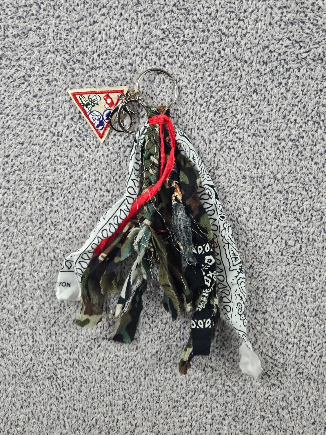 핸드메이드 커스텀 패치 반다나 카라비너 키링 / 10677 상품이미지1