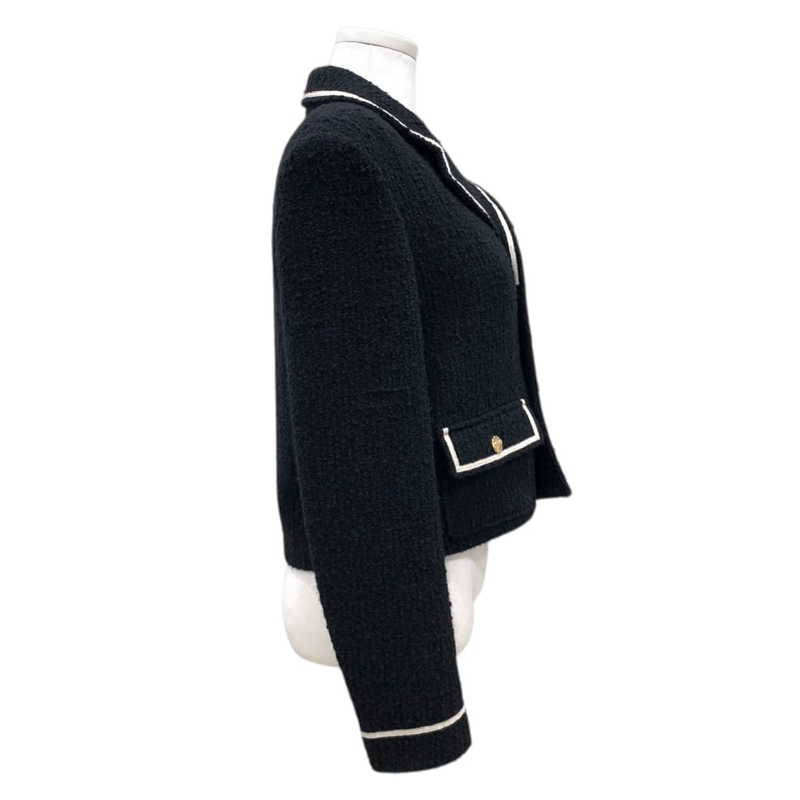 셀린느 샤세르 부클레 울 트위드 골드 버튼 자켓 상품이미지3