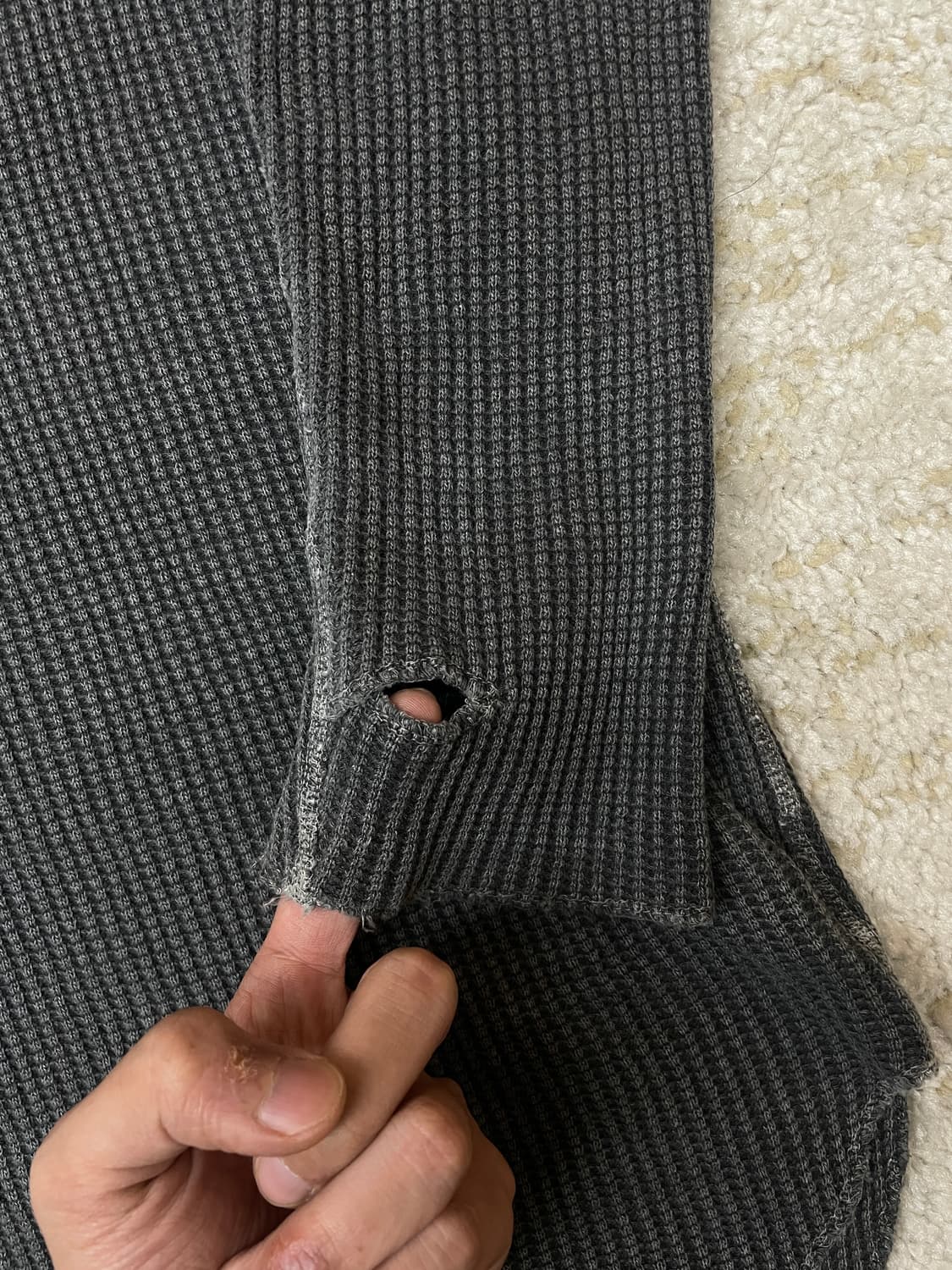 [2] 언유즈드 와플 니트 티셔츠 써멀 unused knit 상품이미지2