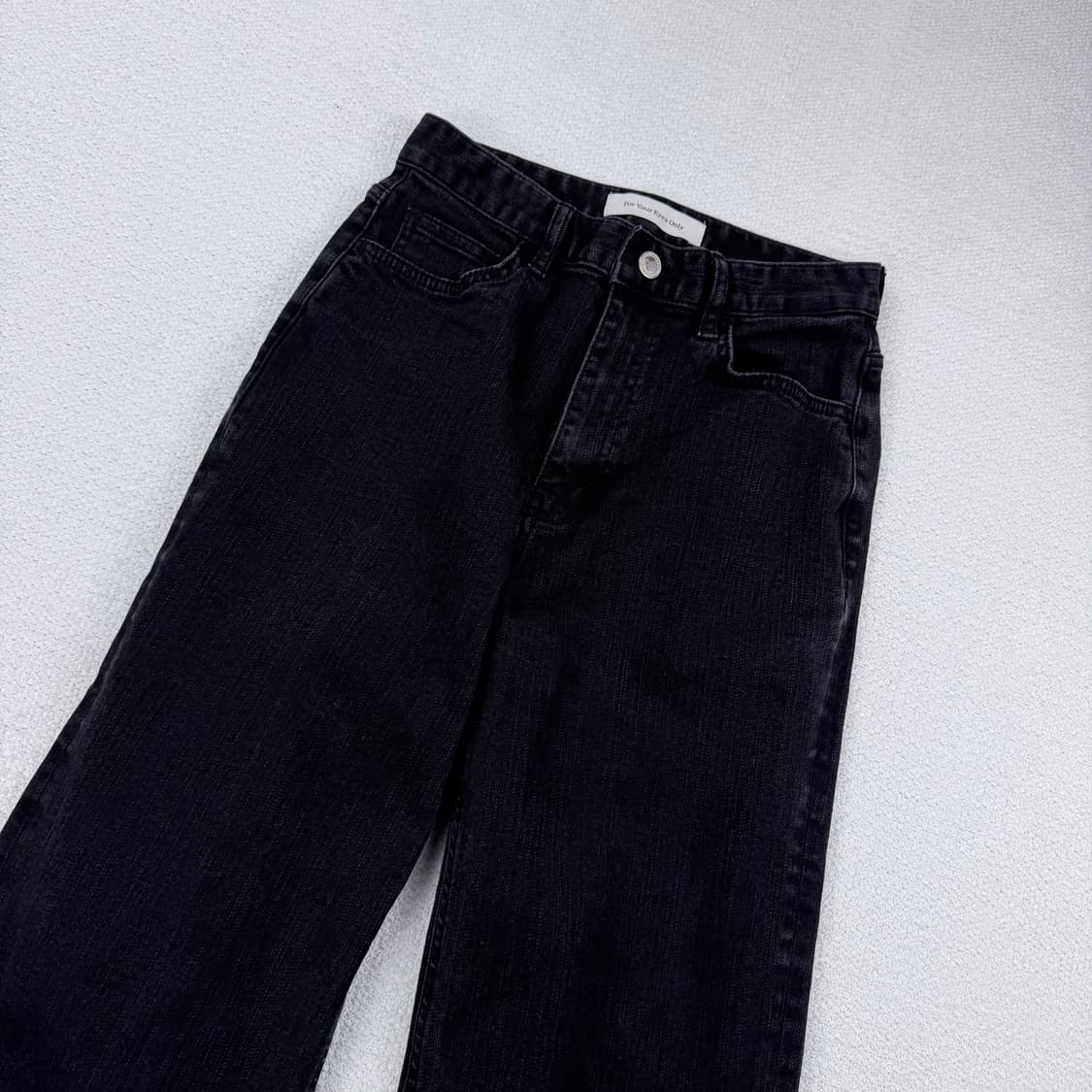 fyeo 포유온 흑청 clea straight denim 상품이미지2