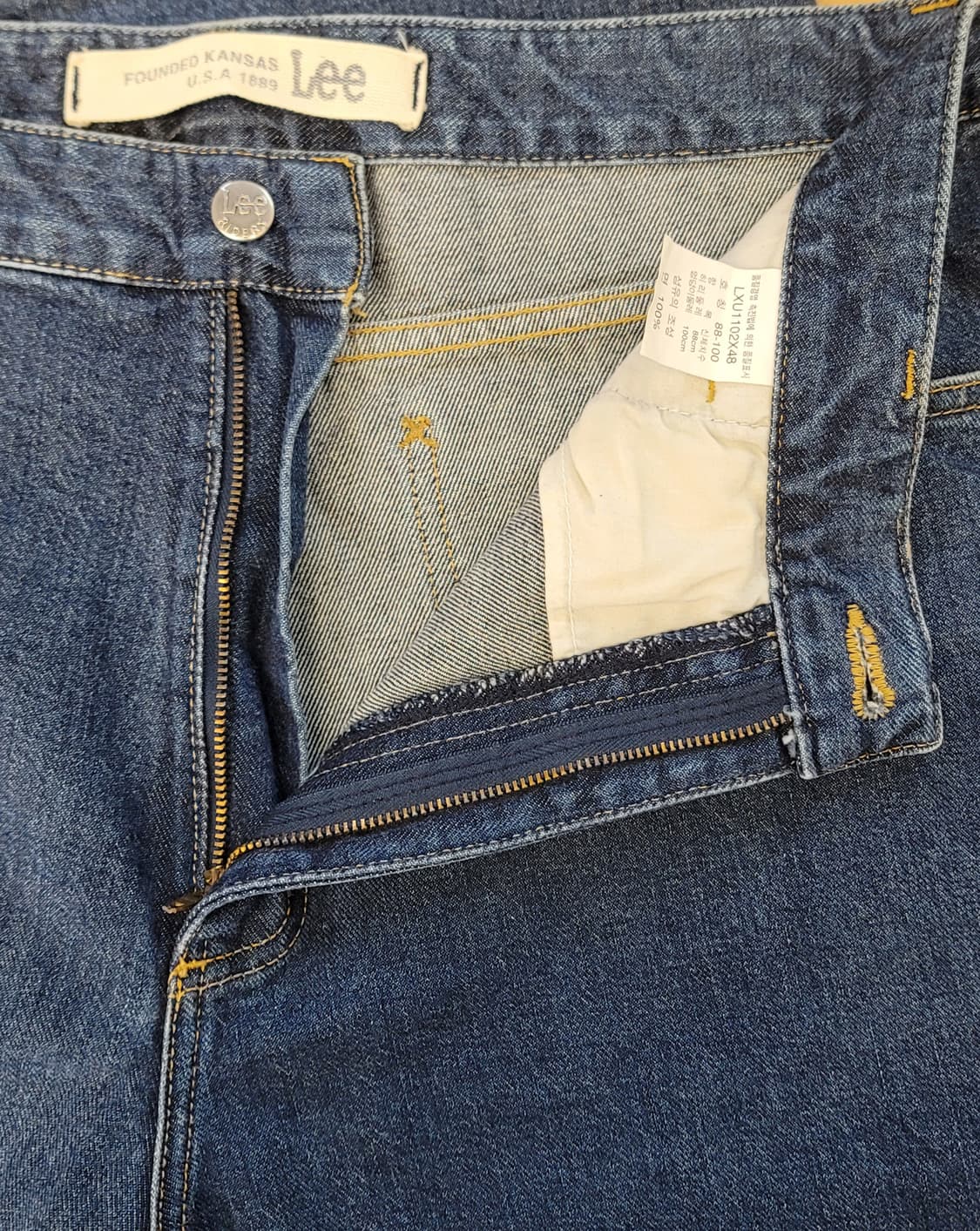 LEE 90'S(쌍방울) 레귤러핏 빈티지 데님팬츠(청바지) 판매 상품이미지6
