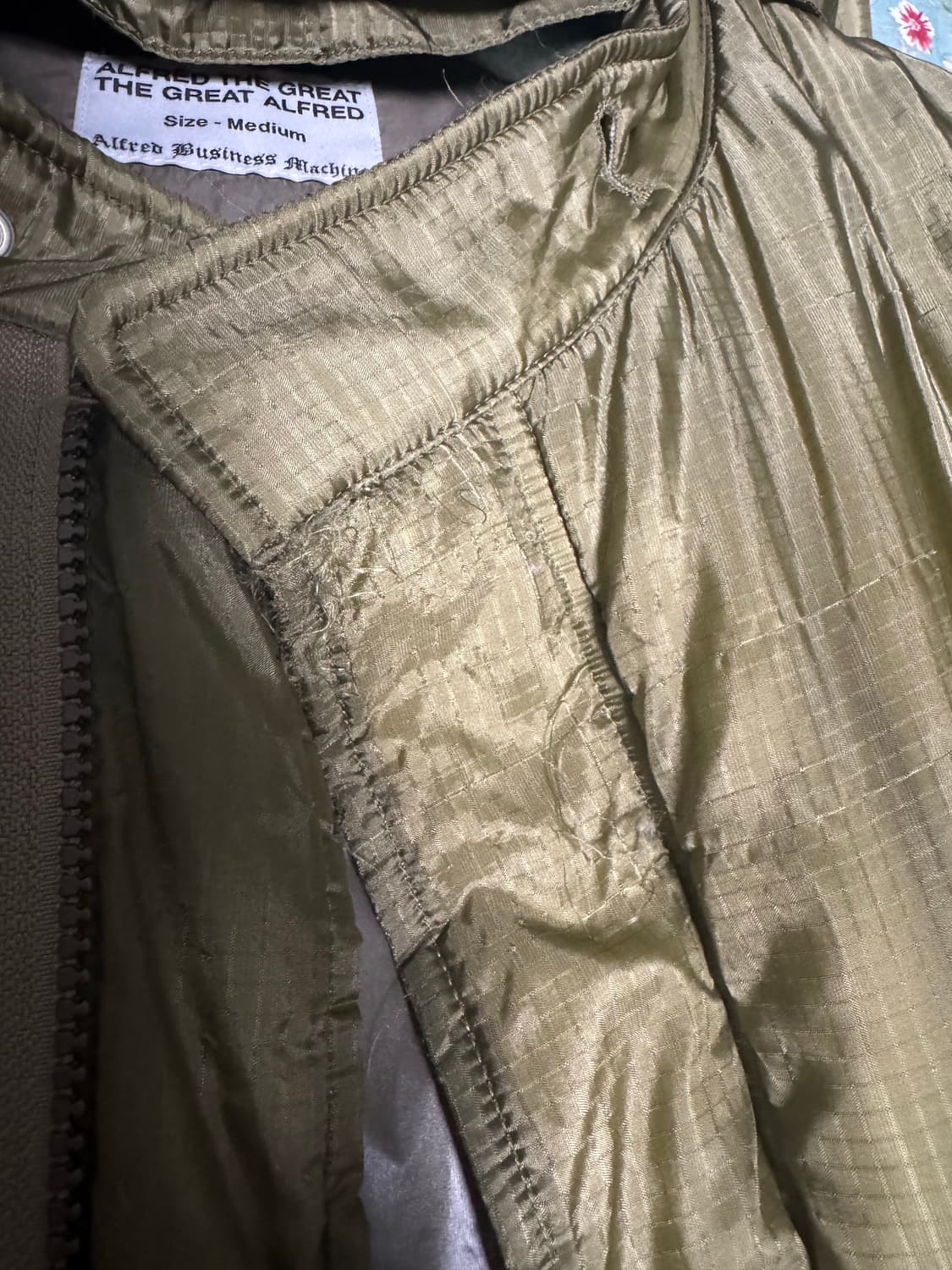 [m] 헤리티지플로스 알프레드 립스탑파카 카키 상품이미지3