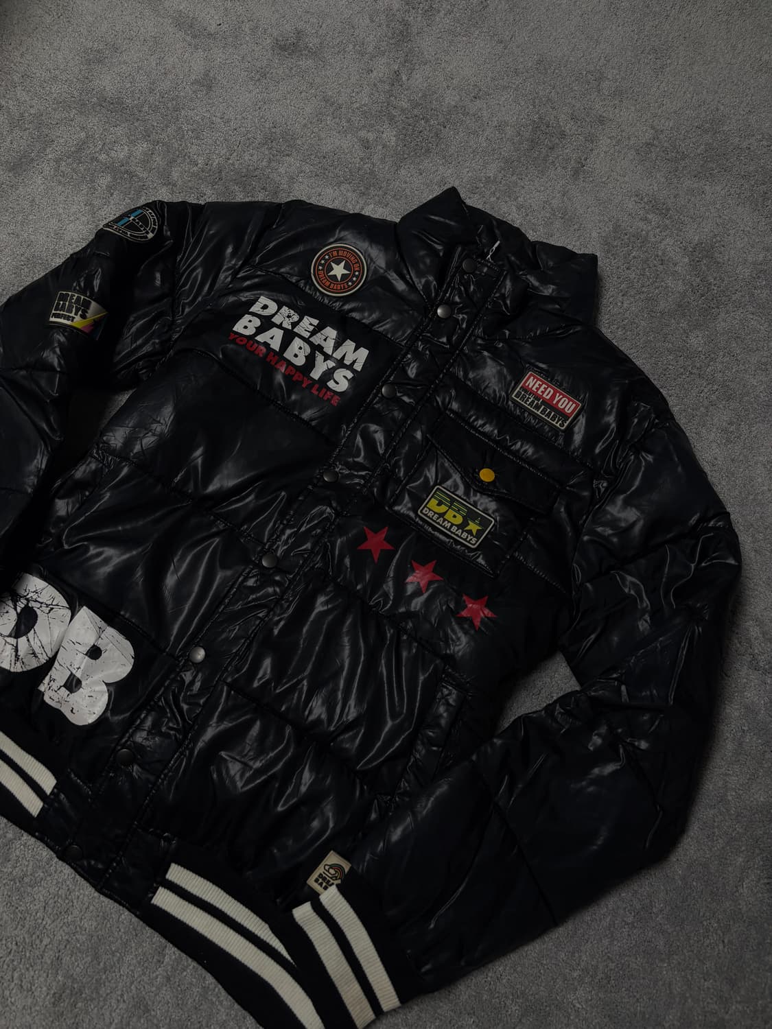 Vintage Y2K punk racing patch jacket 상품이미지2
