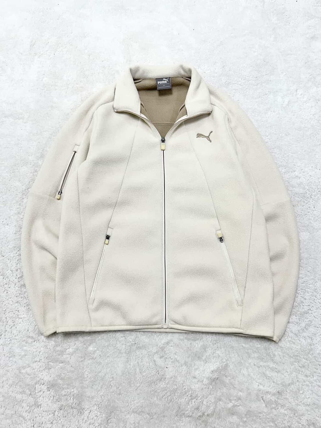 퓨마 모카로고 크림 플리스집업 상품이미지6