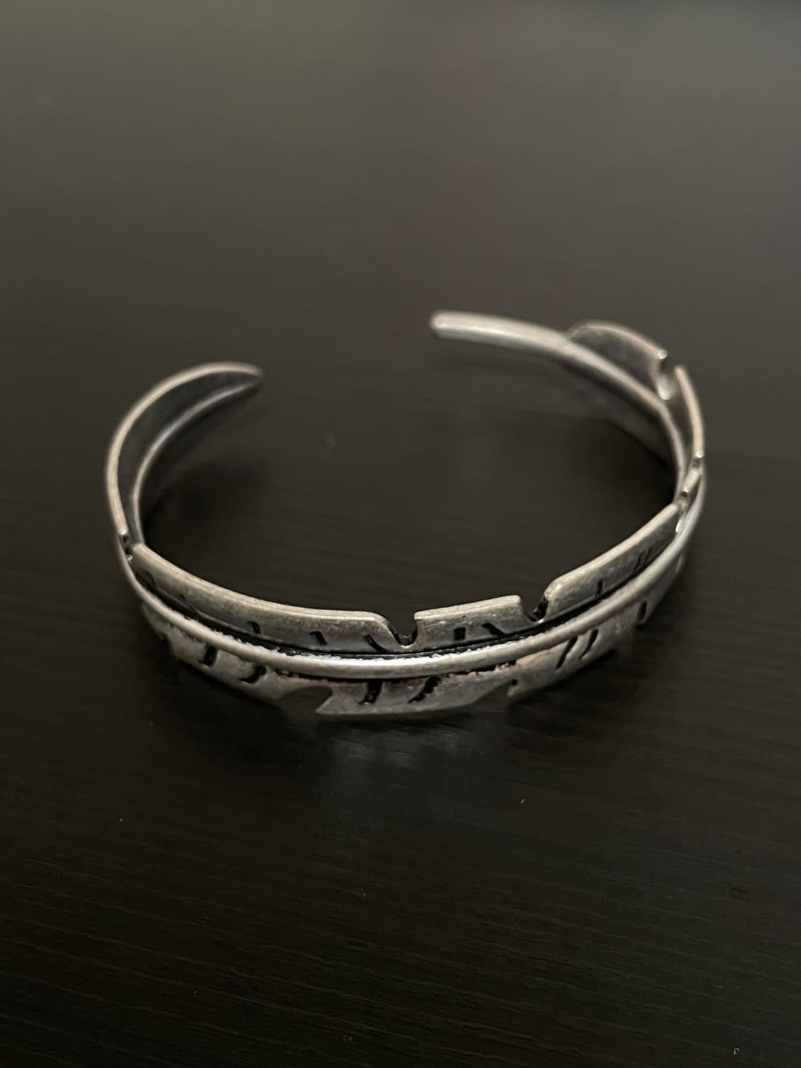 빈티지 오리엔탈 히피 깃털 실버 뱅글 상품이미지1