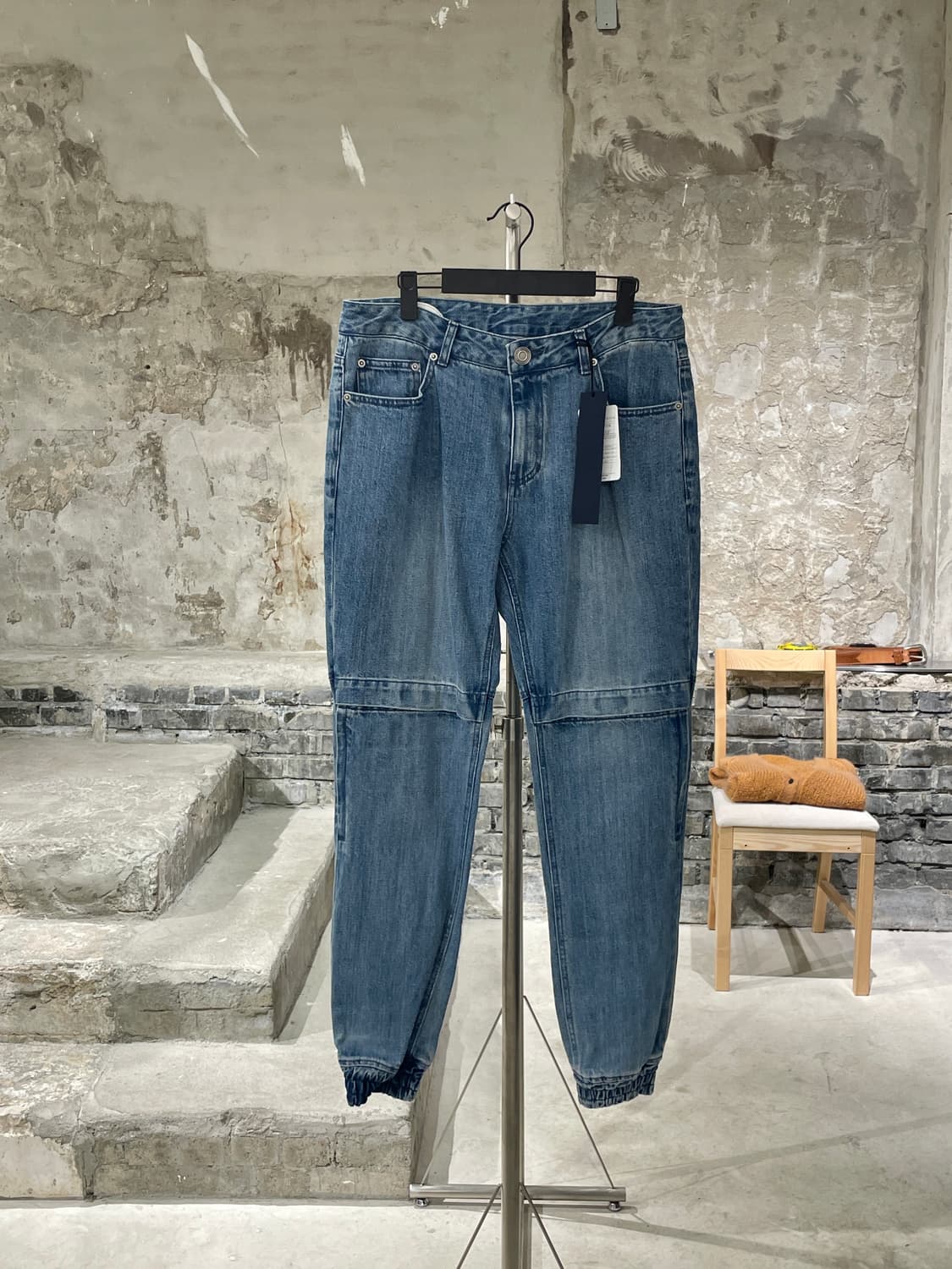 준지 중청 벨크로 니 데님 조거 팬츠 상품이미지1