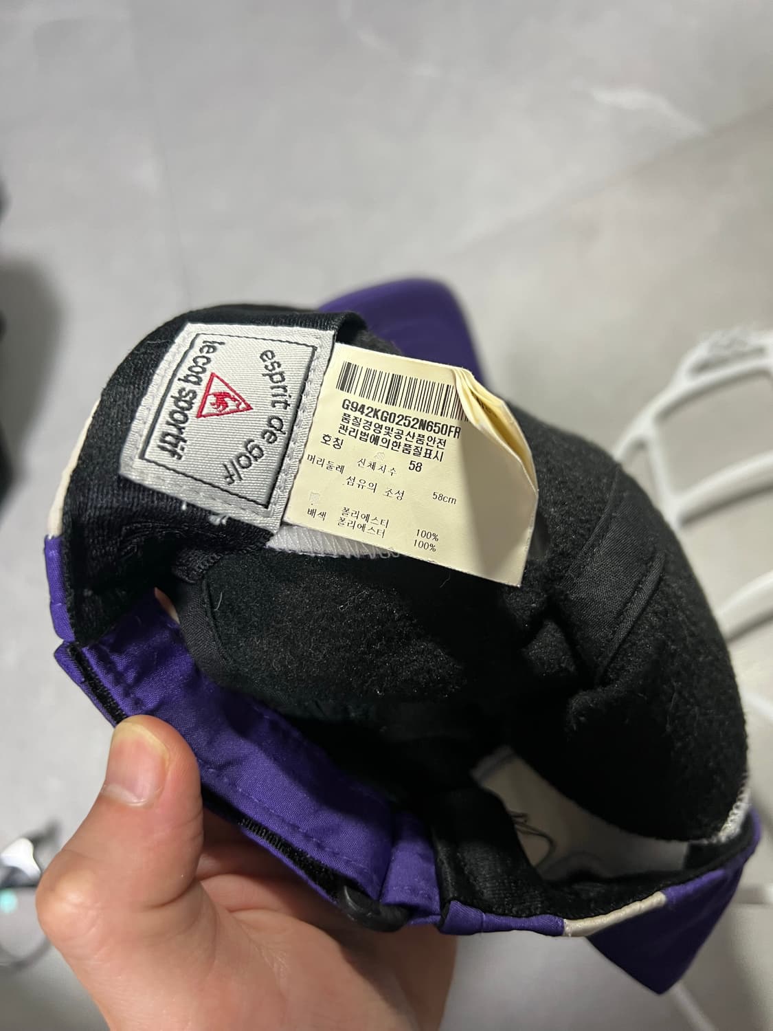 00s 르꼬끄 스포르티브 퍼플 볼캡 러닝캡 58cm 상품이미지5