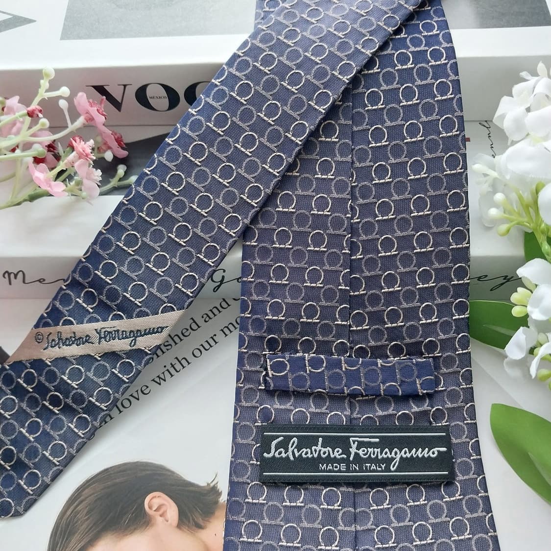 살바토레 페라가모 넥타이 다크퍼플 간치니 패턴 A+ K2191 상품이미지6