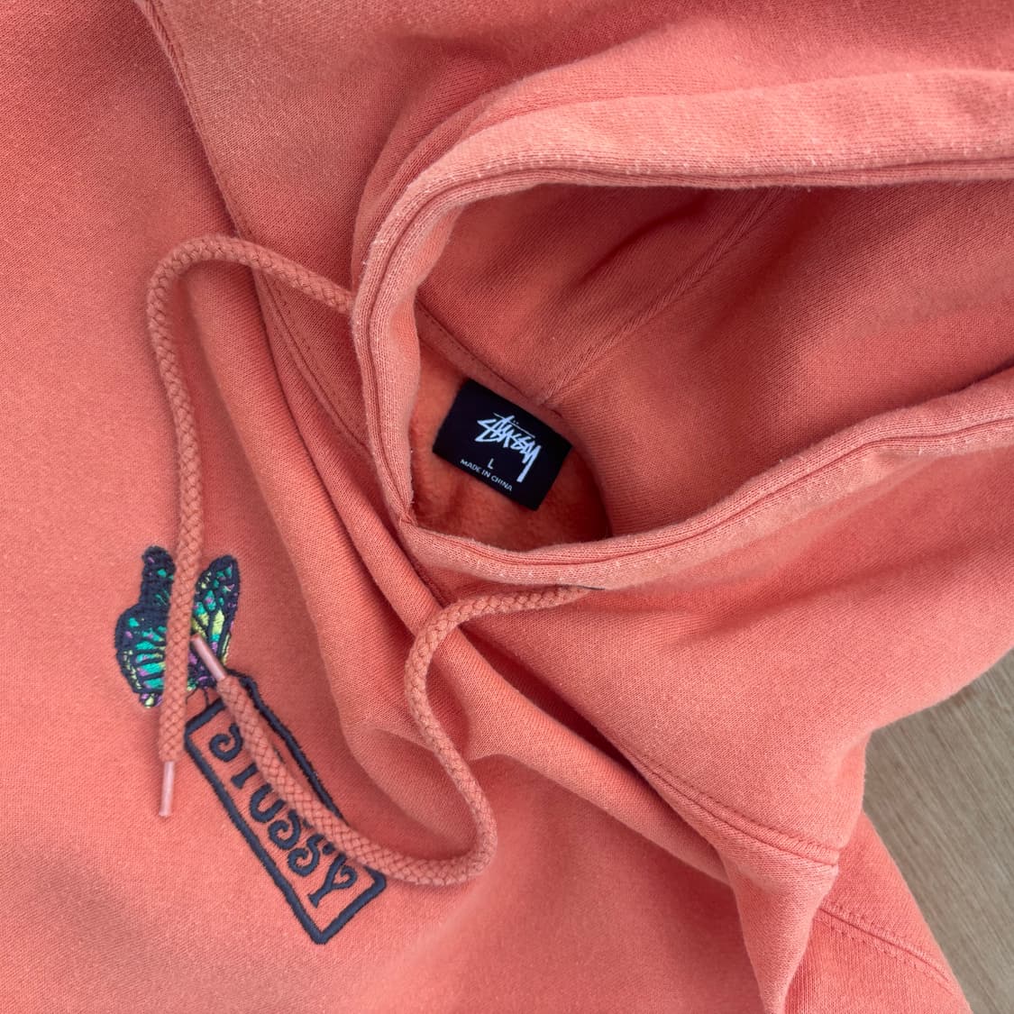 Stussy Butterfly Logo Hoodie Orange 스투시 상품이미지5