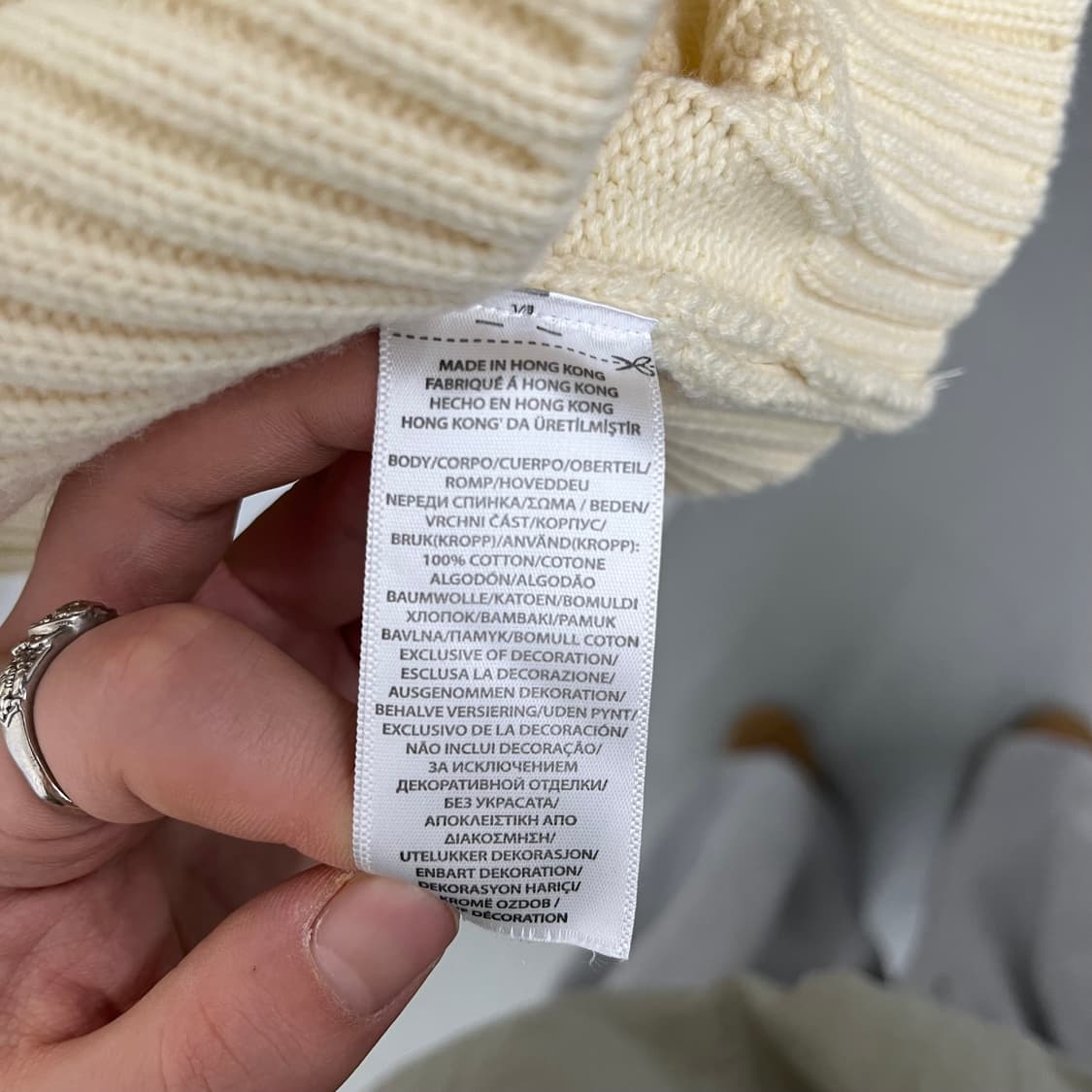 폴로 랄프로렌 아이보리 케이블 니트 여L 상품이미지6