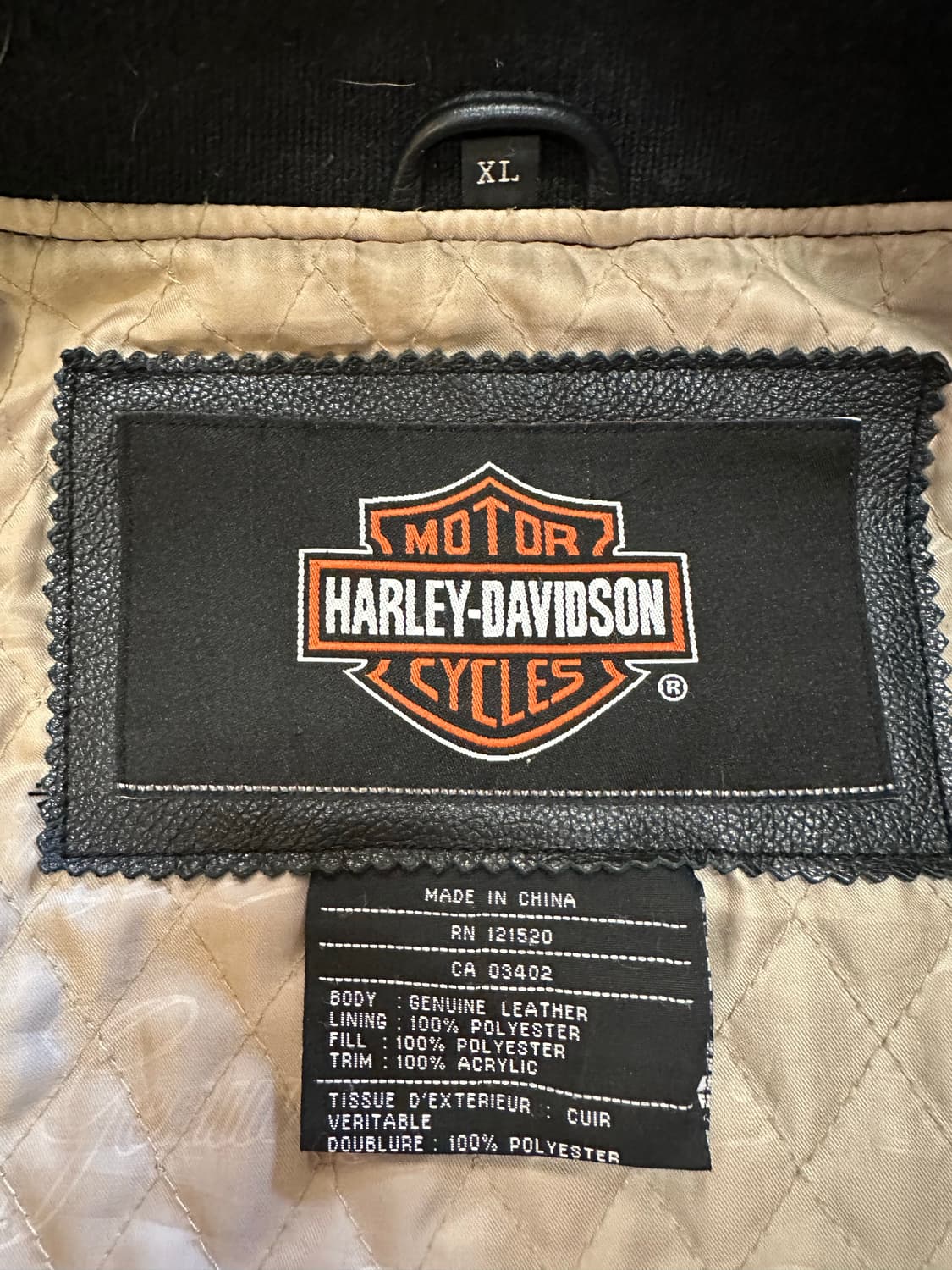 할리데이비슨 "Powertrain Operations" 레더자켓 - XL 상품이미지8