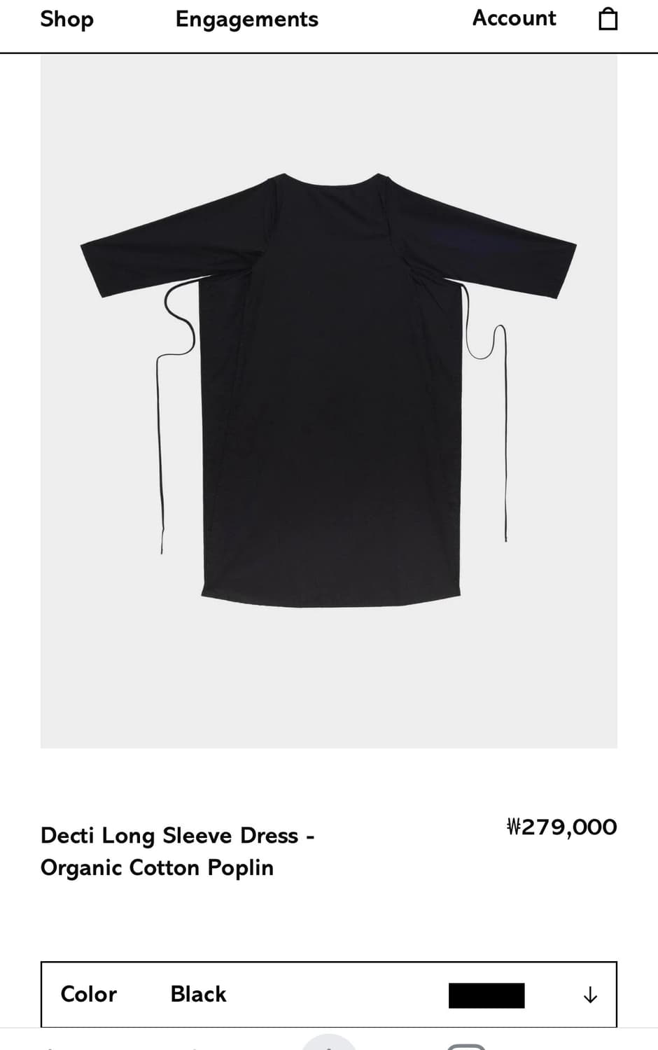 [XS,S,M]베이스레인지 Decti 드레스/블랙 상품이미지6