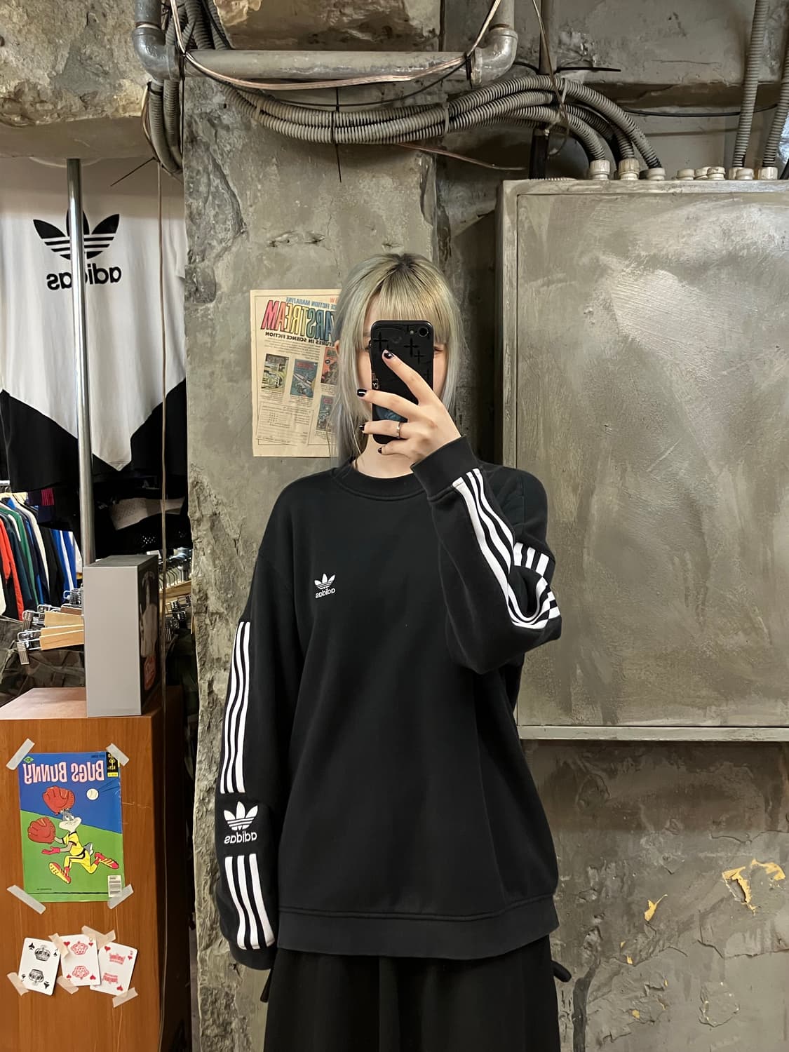 아디다스 맨투맨 블랙 2XL  #csz813  상품이미지2