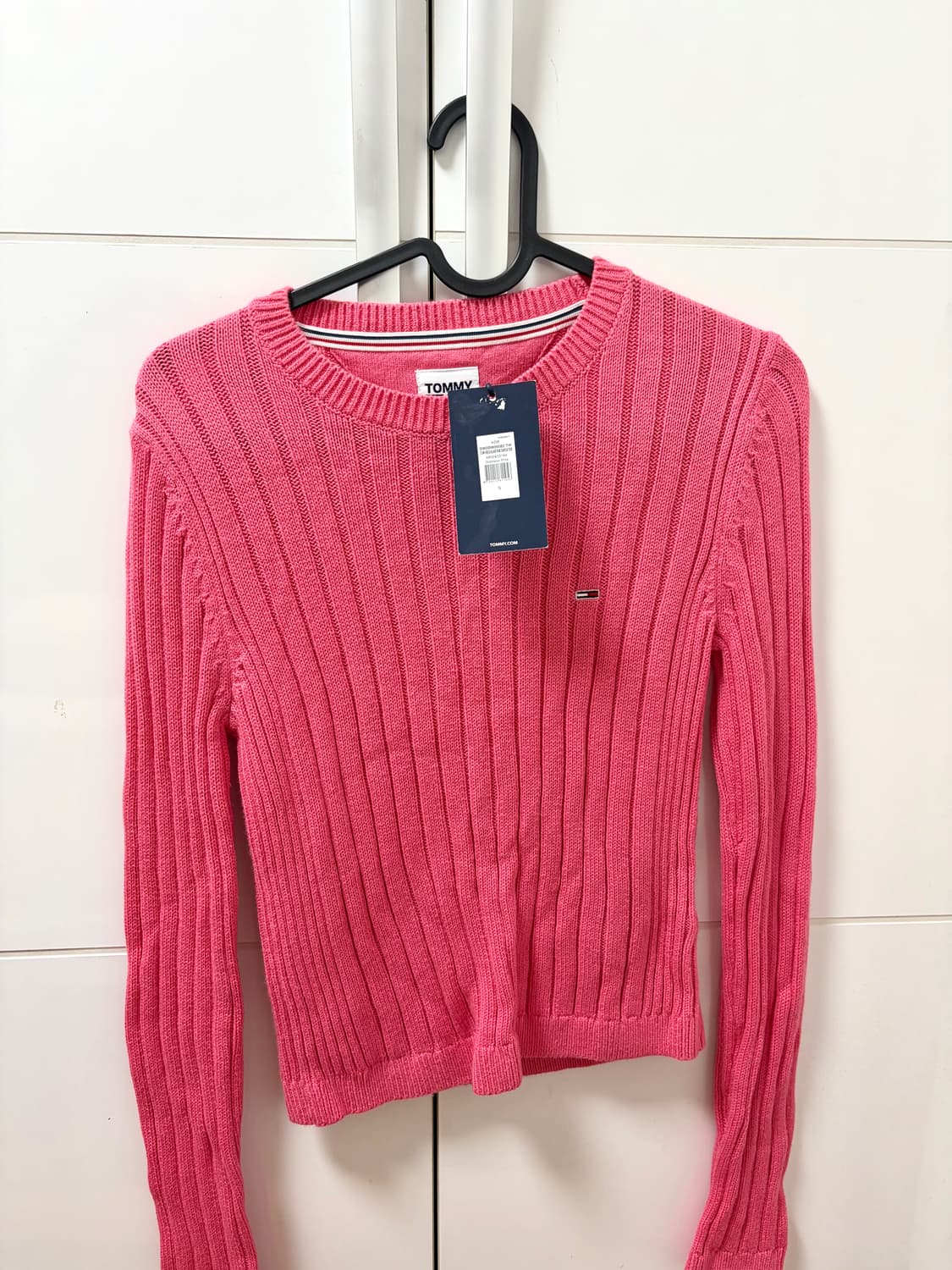 타미진스 레귤러핏 크롭니트탑 핑크  상품이미지1