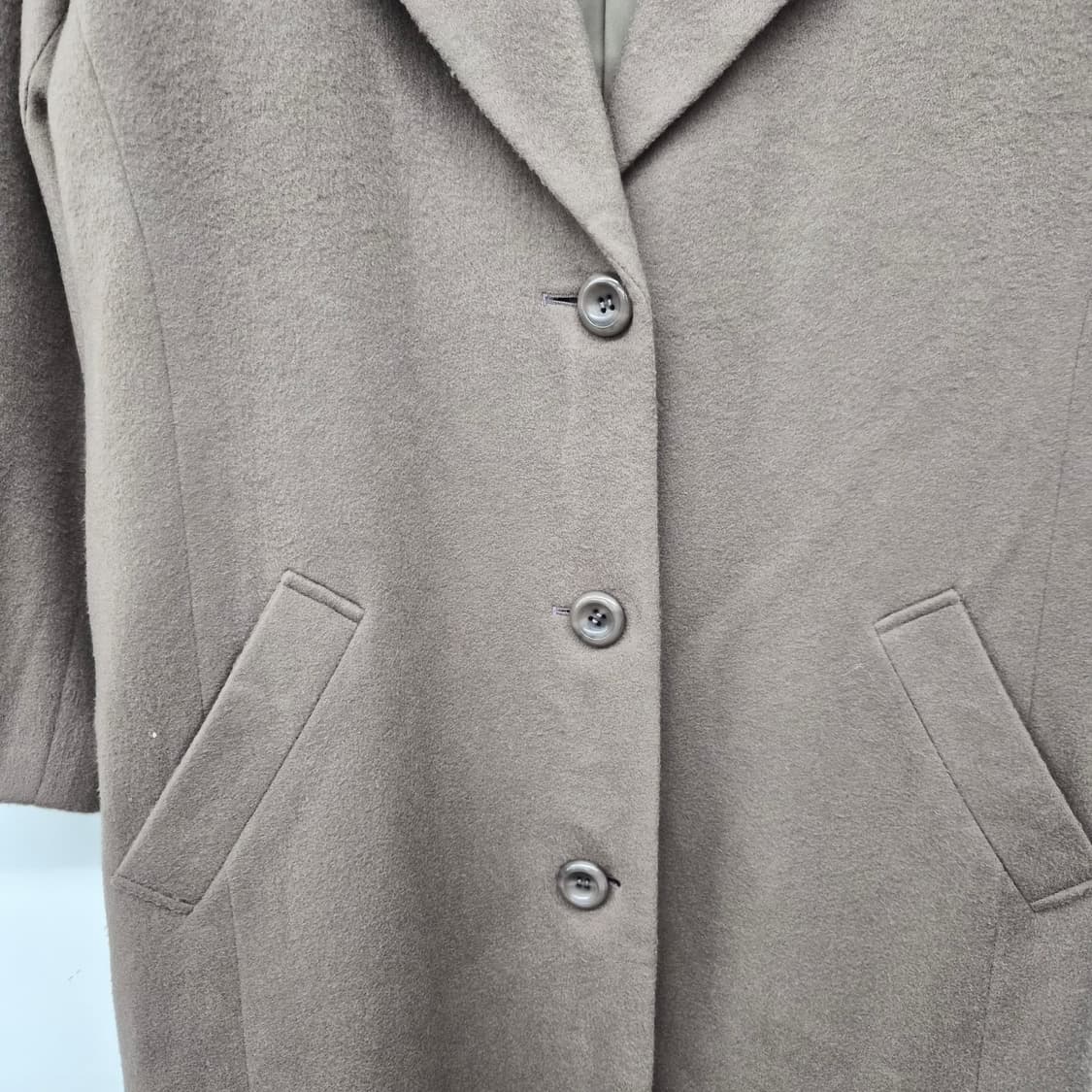 캐시미어 100% 브라운 롱 코트 여성 M 상품이미지2