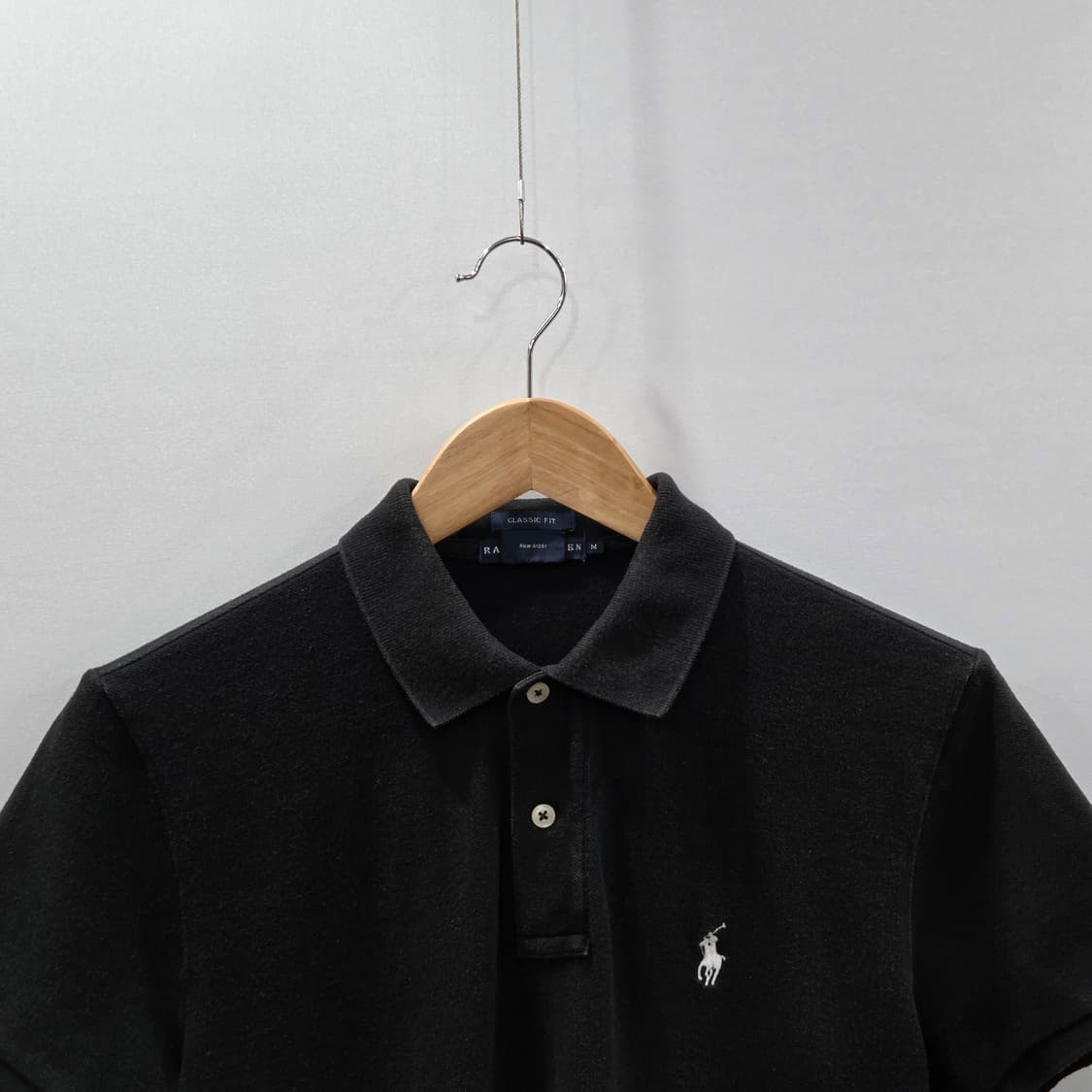 폴로랄프로렌 우먼 피케 카라 반팔티 블랙 M 상품이미지2