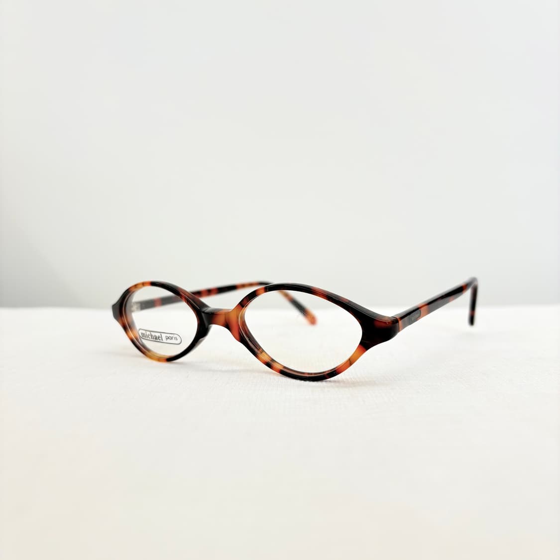 MICHAEL PARIS 브라운 호피 오벌 뿔테 상품이미지2