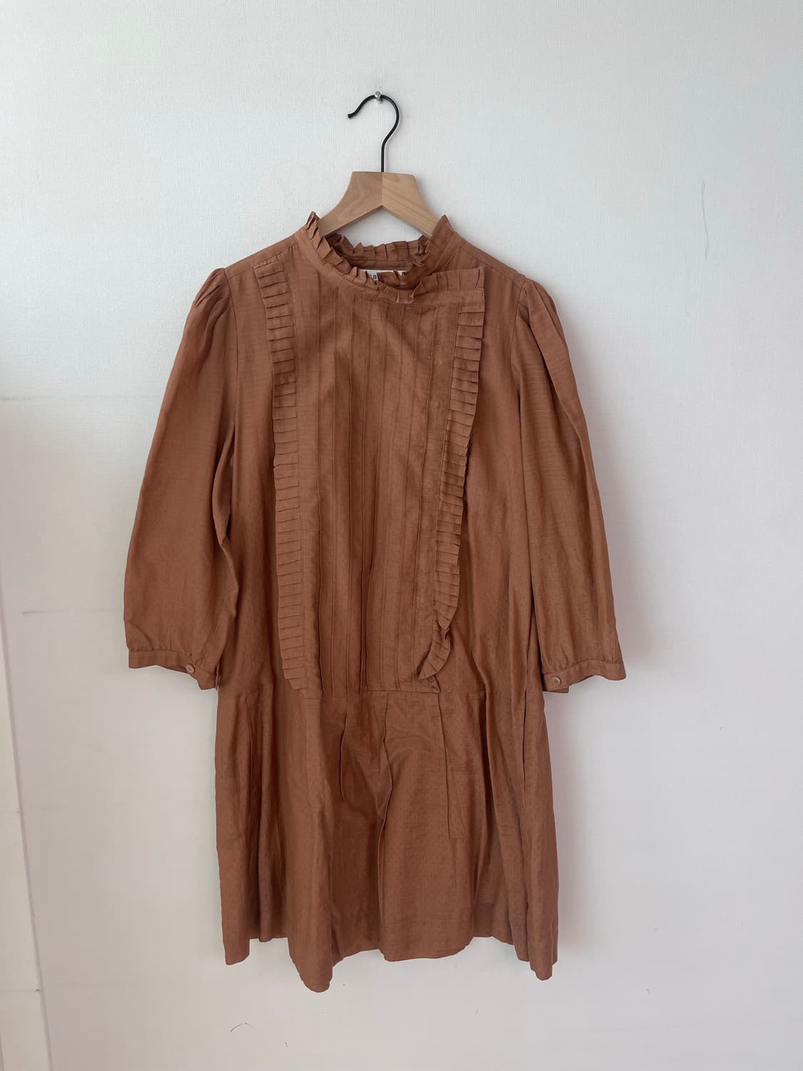 씨바이끌로에 레드골드브라운 실크 혼방 원피스 44~55 상품이미지1