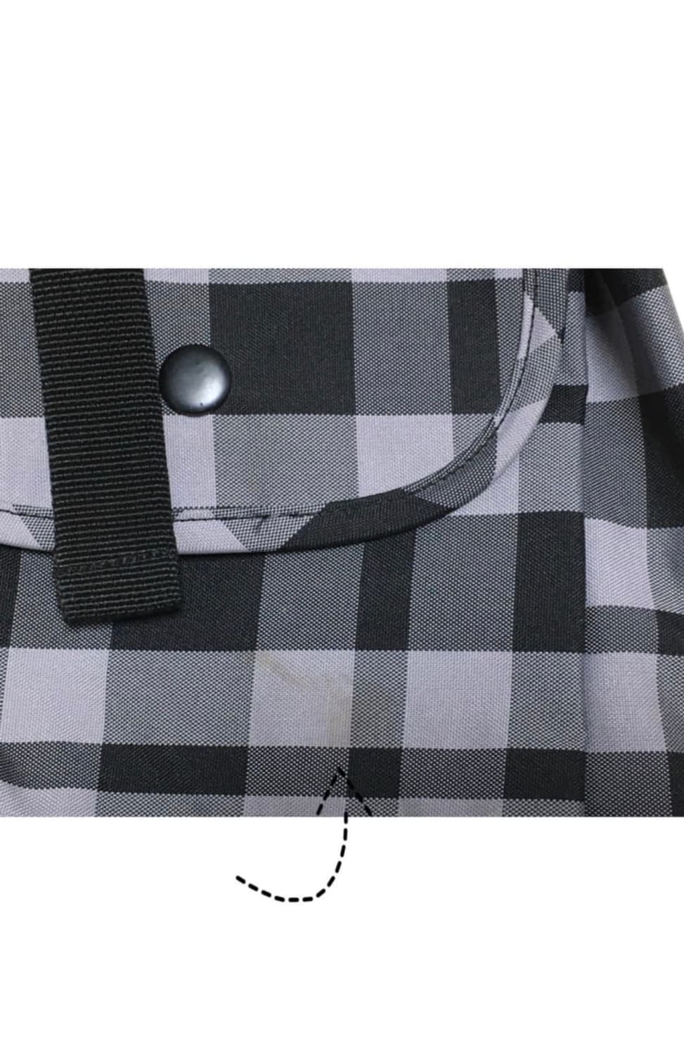 블랙 그레이 체크무늬 백팩 상품이미지2