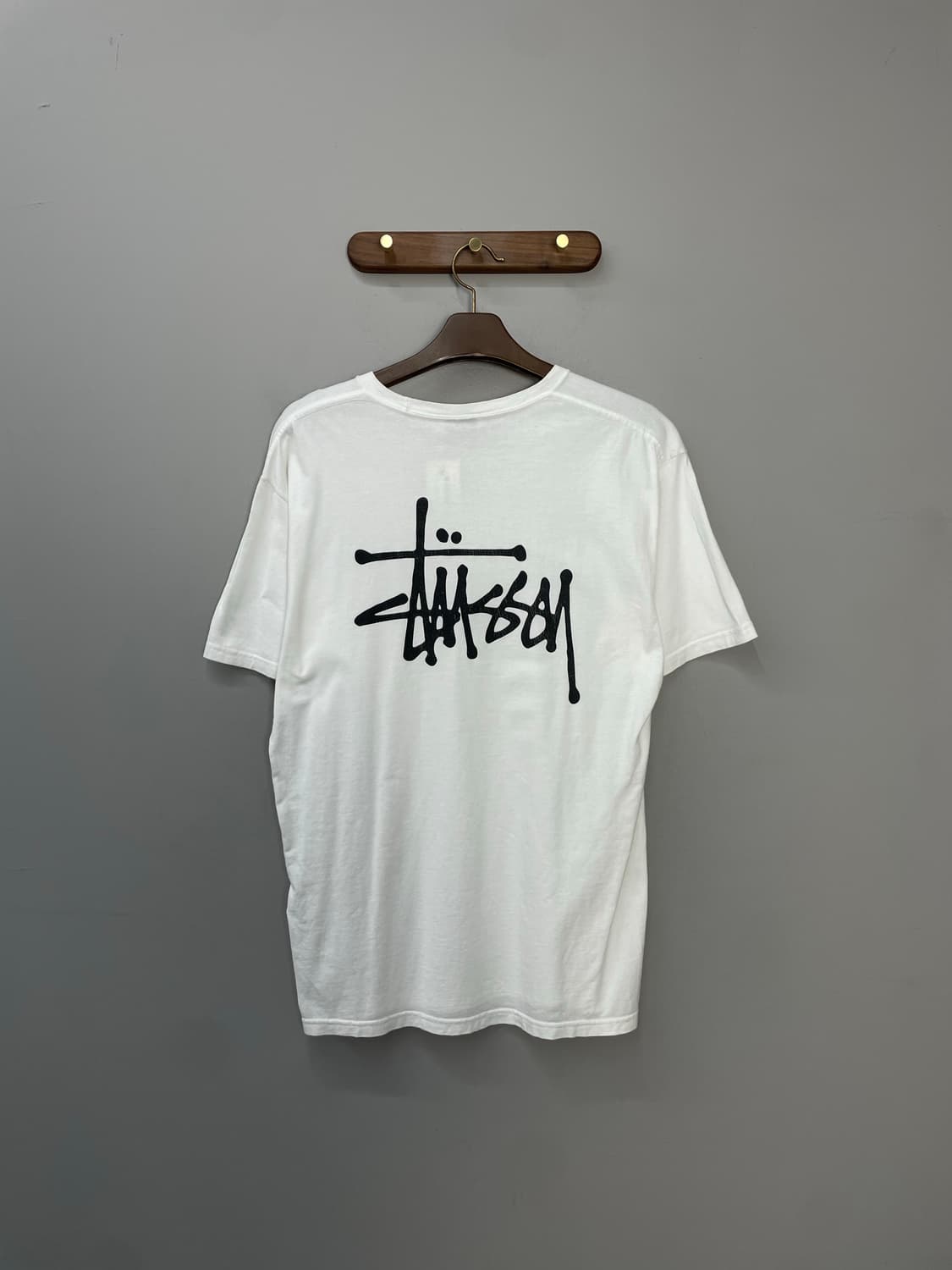 스투시 베이직로고 화이트 반팔 H1488 상품이미지5