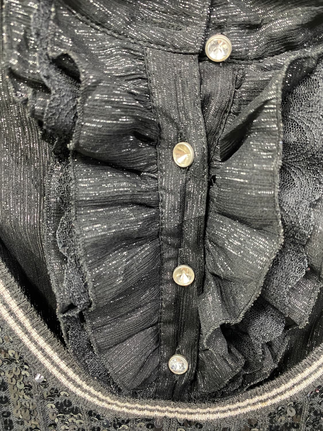 [BADINA] 고딕 레이스 펑크 글리터 블라우스 상품이미지8