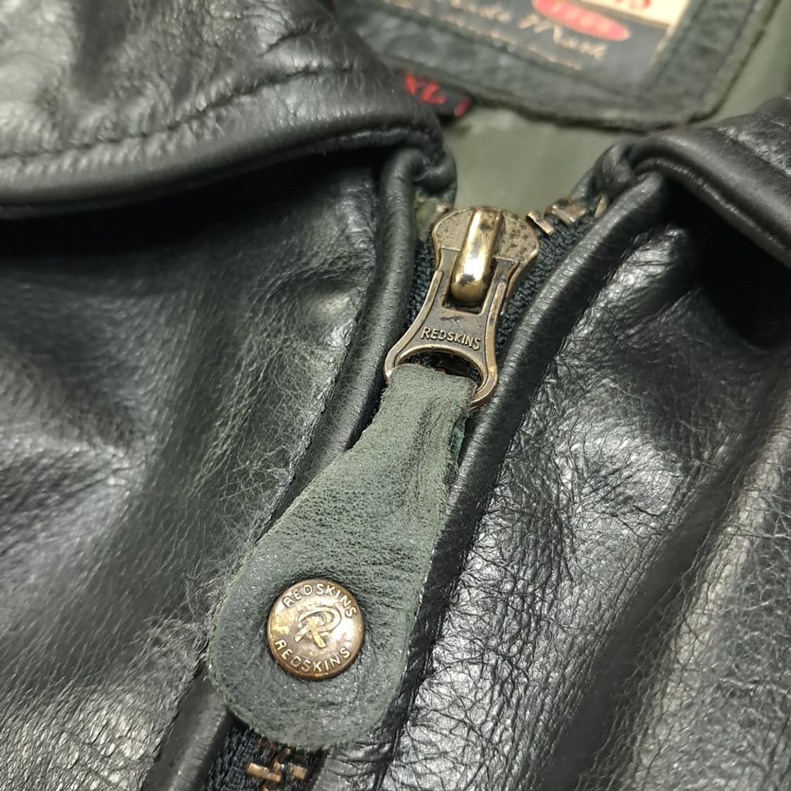 CL231 XL 레드스킨 00s 소가죽 싱글 레더 자켓 블랙 아우터 상품이미지5