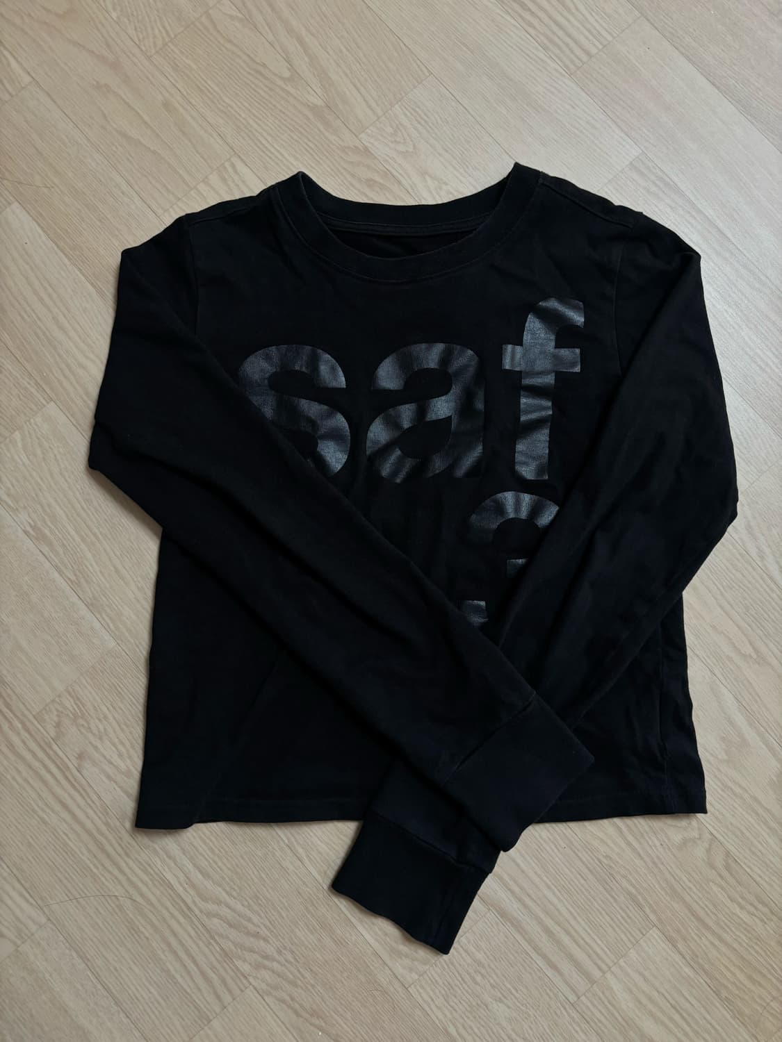 사파리스팟 우먼  1/2 롱슬리브 긴팔 블랙 1사이즈 상품이미지2