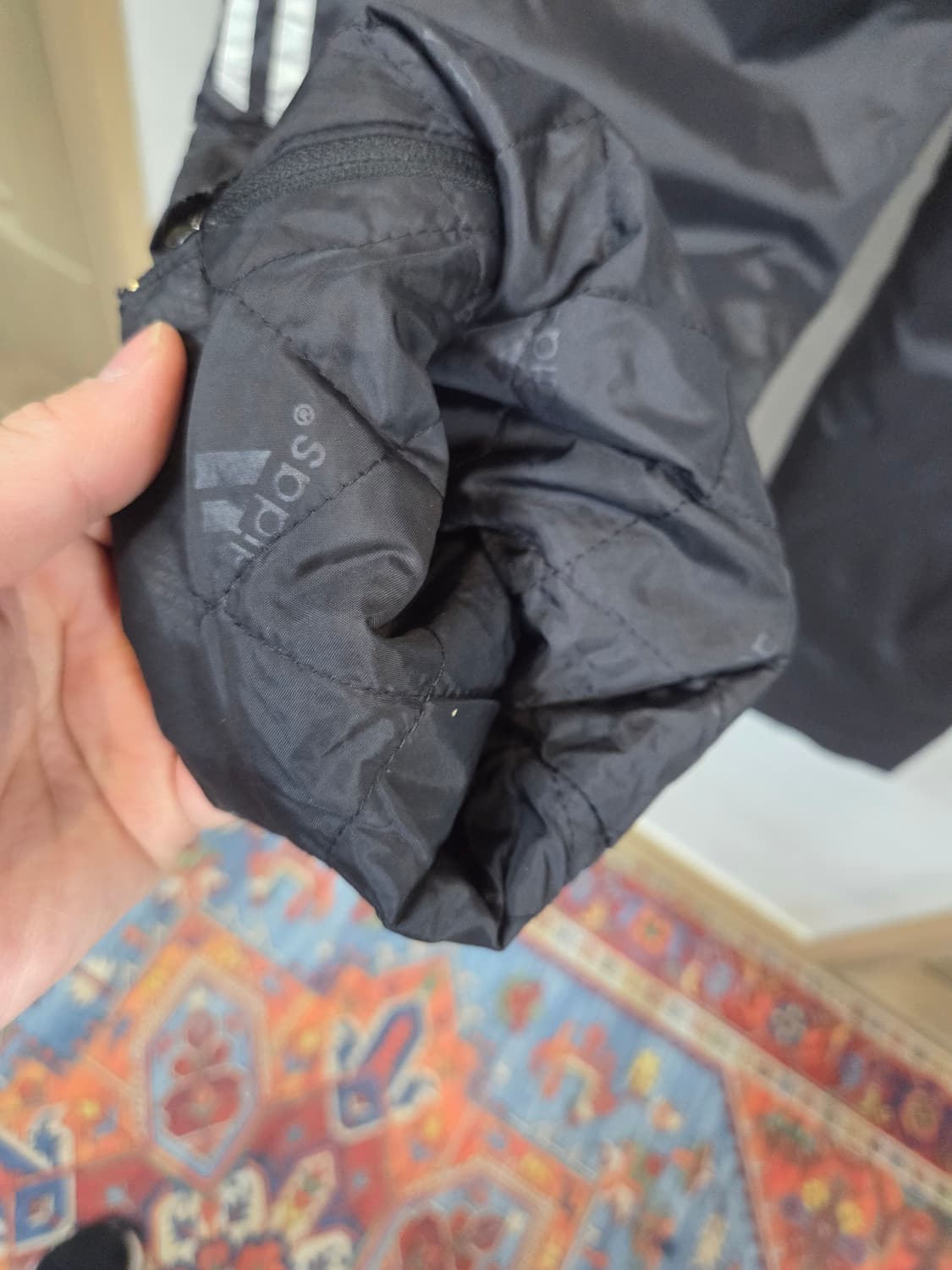 아디다스 올드스쿨 안감누빔 패디드 방풍 트랙팬츠 xl 상품이미지6