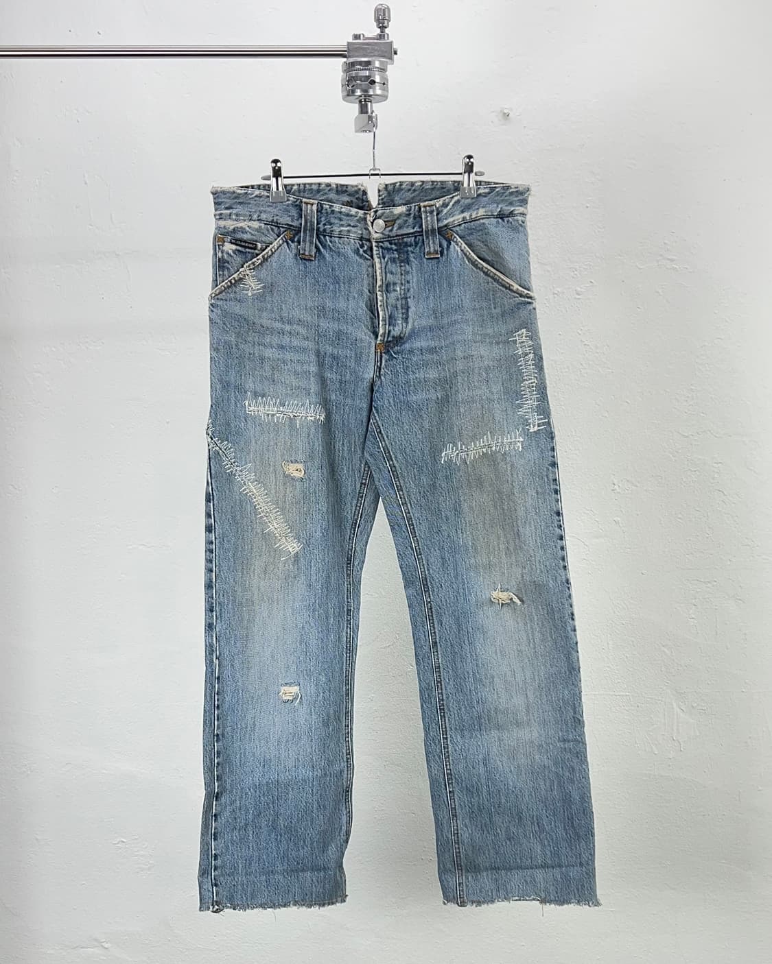 돌체앤가바나 디스트로이드 아카이빙 워시 블루 카펜더 데님 팬츠 상품이미지1