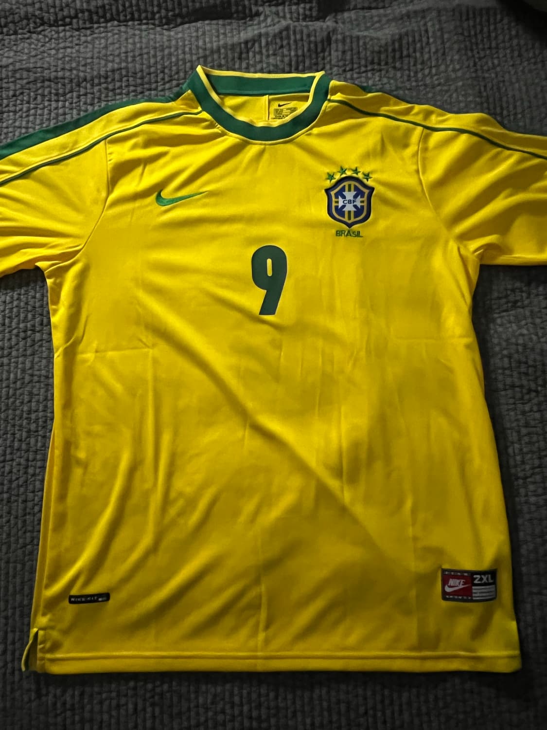 나이키 정품 레트로 브라질 축구 유니폼 9번 2XL 상품이미지1