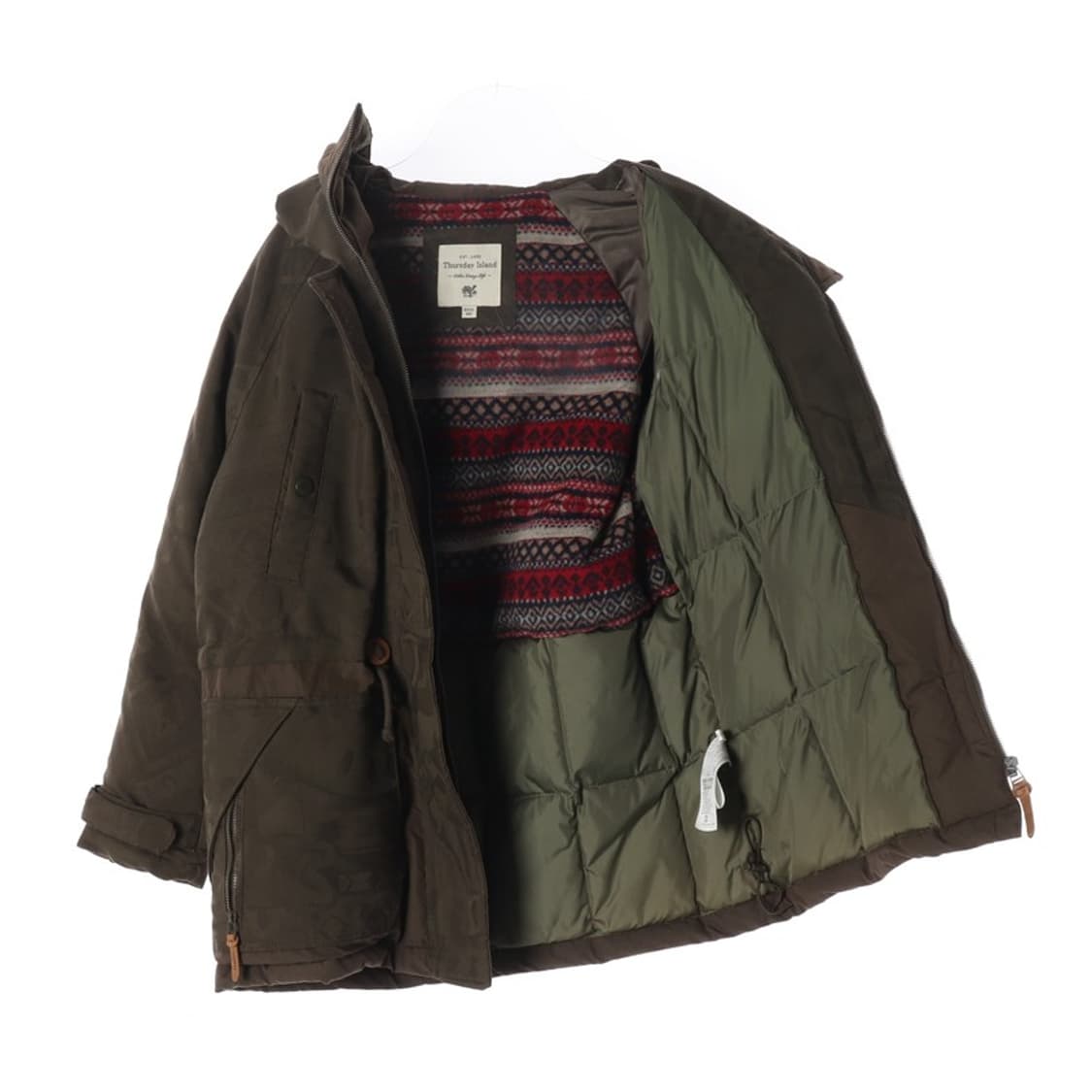 써스데이 아일랜드 빈티지 덕다운 후드 S 상품이미지2