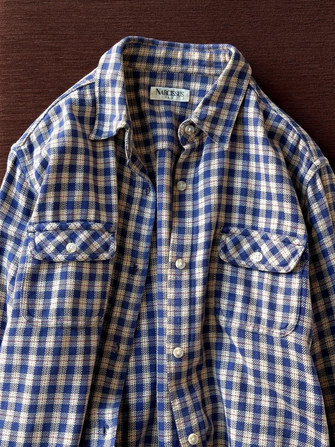 Cotton nel check work shirt 상품이미지1