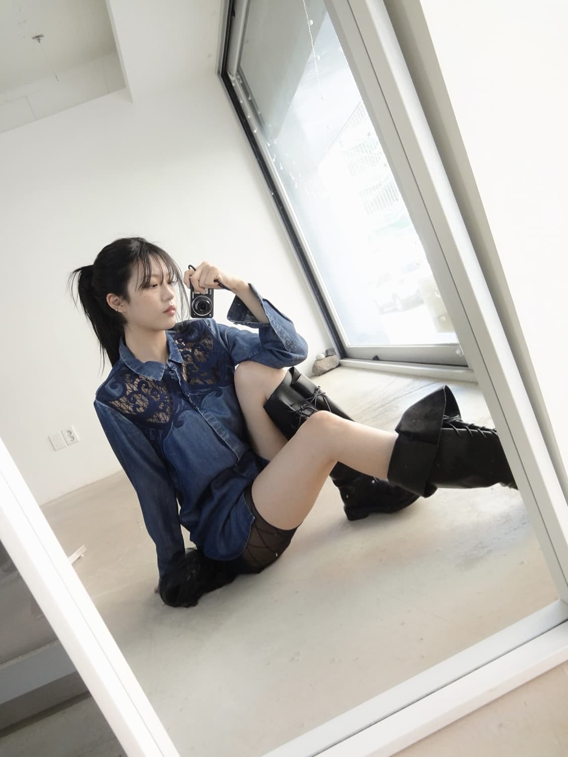 Boho embroidery see through shirt 상품이미지4