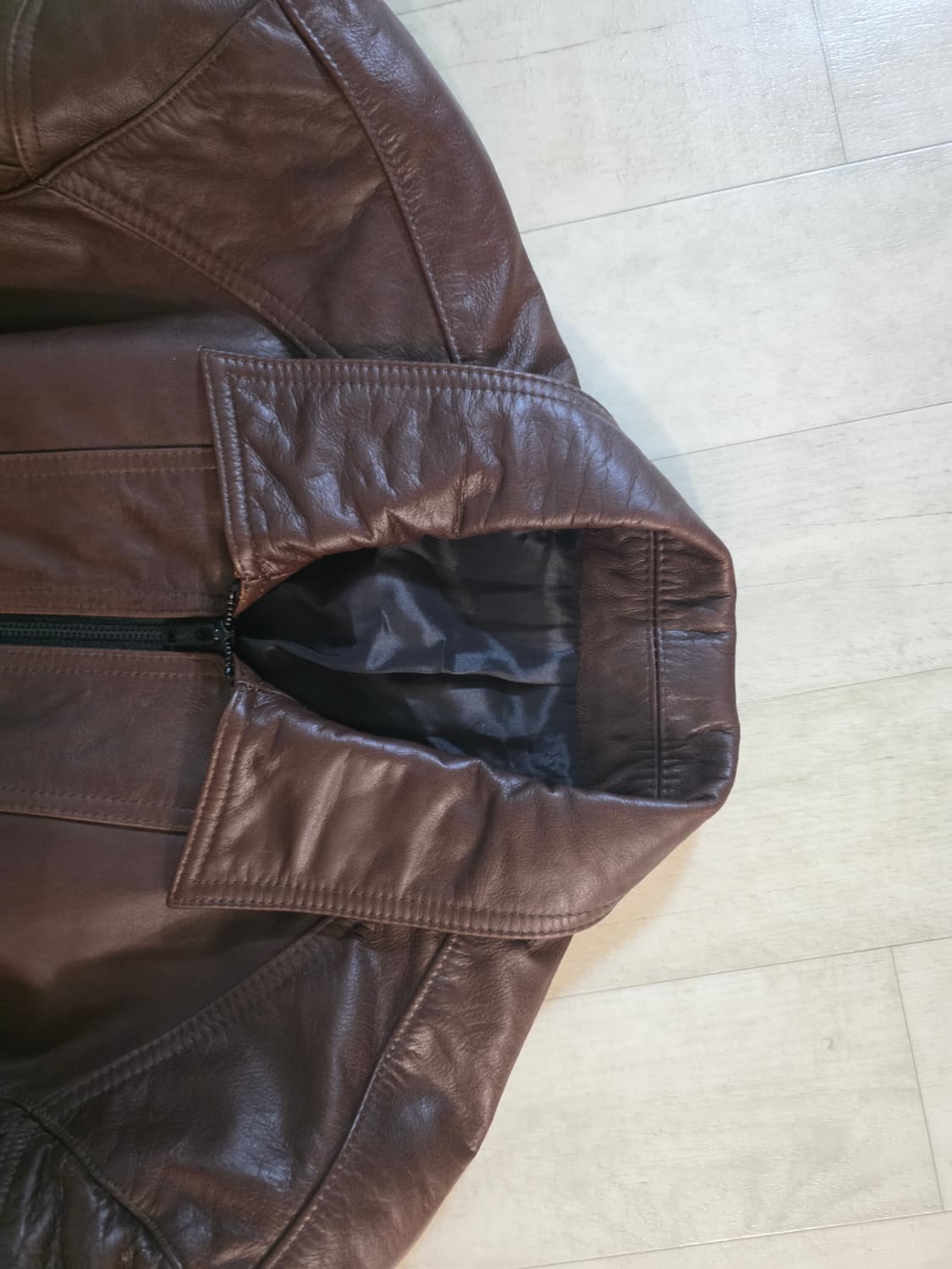 엘무드 블레이즈 카우하이드 레더 자켓 번트브라운 44 상품이미지4