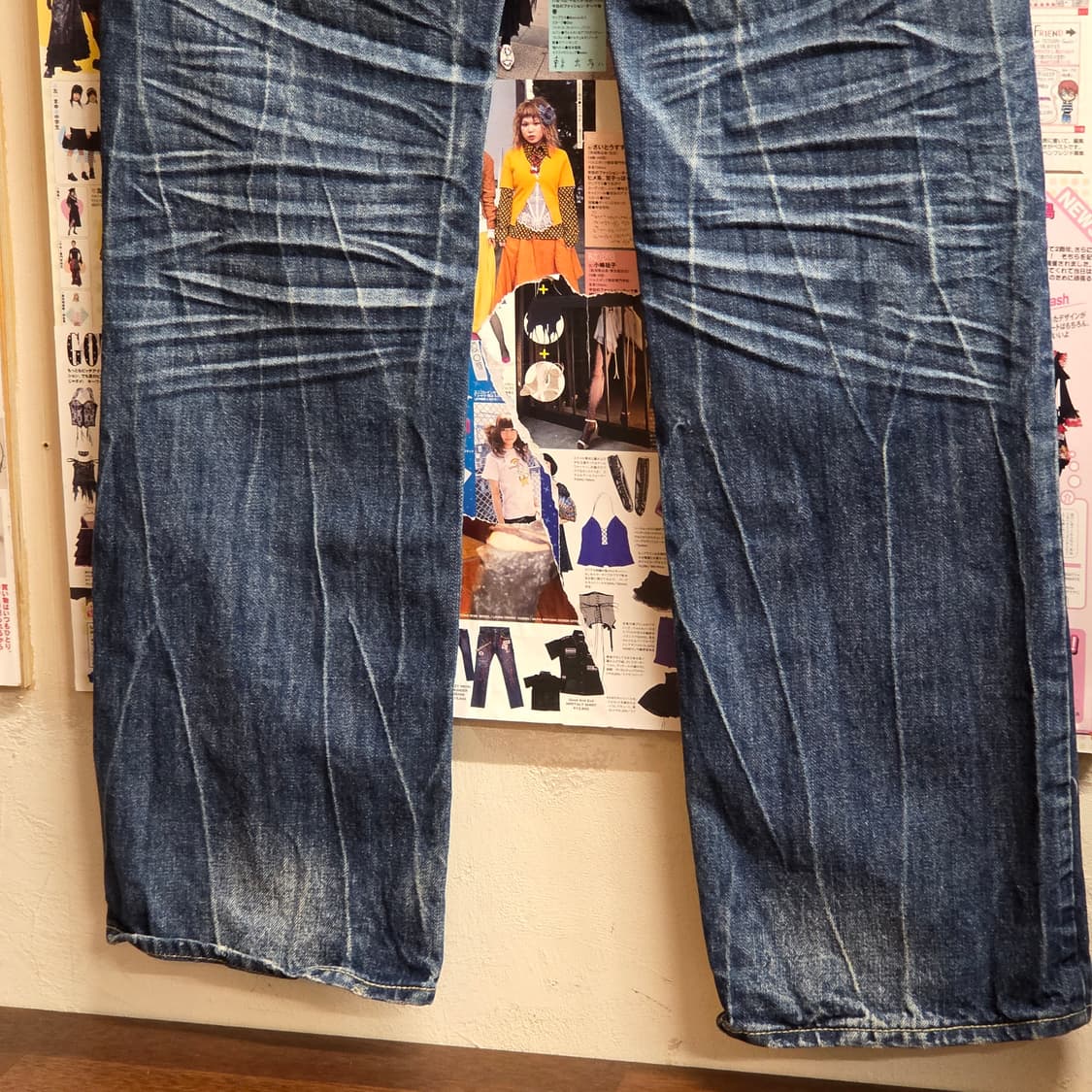 빈티지 데미지 워싱 데님 팬츠 상품이미지4