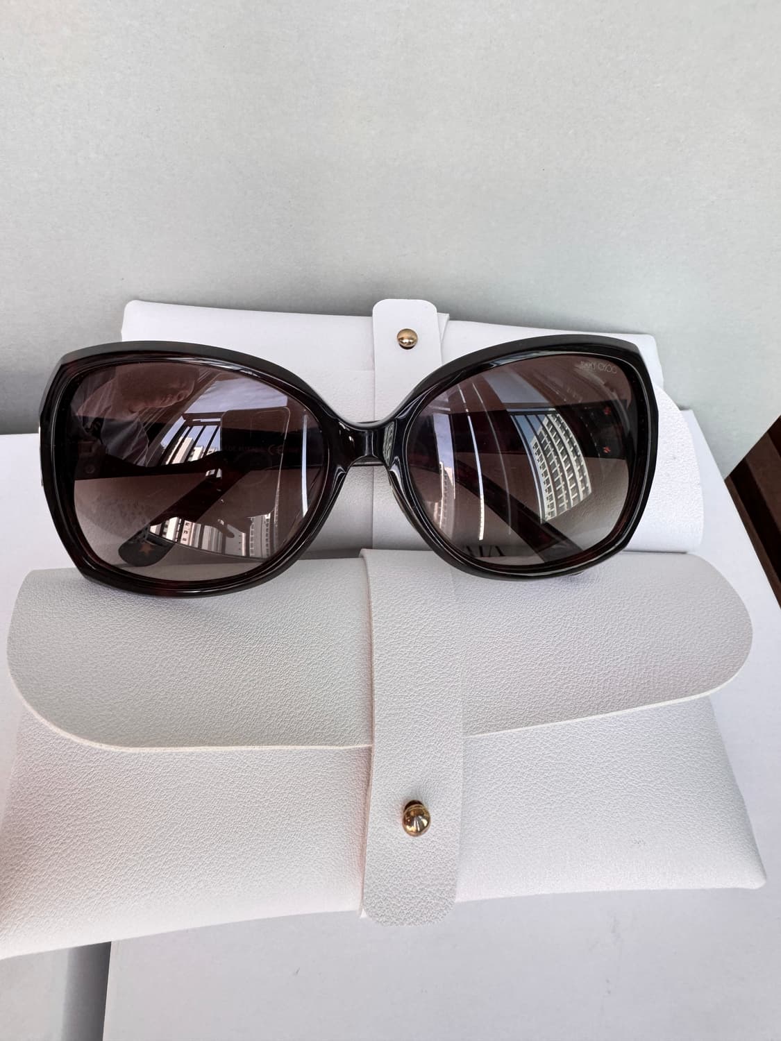 새상품 JIMMY CHOO 다크 브라운 선글라스 GABY F/S TVDH 상품이미지1