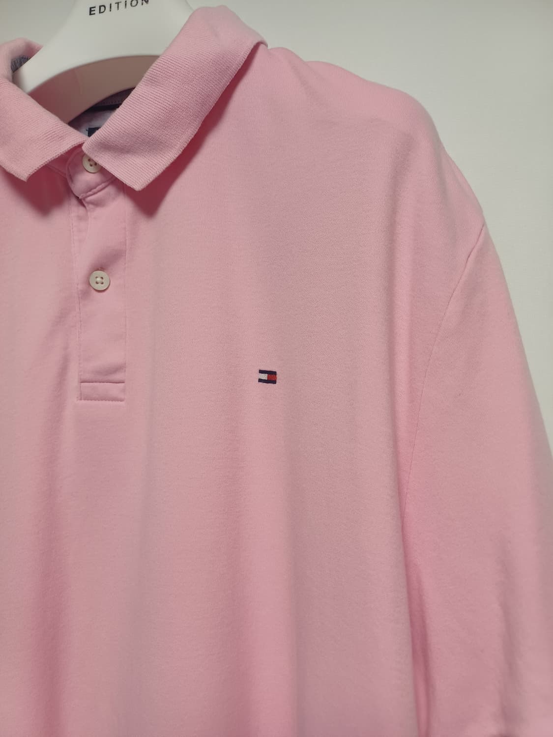 타미힐피거 미니플래그 반팔 카라티 핑크 (Custom 핏/XL) 상품이미지2