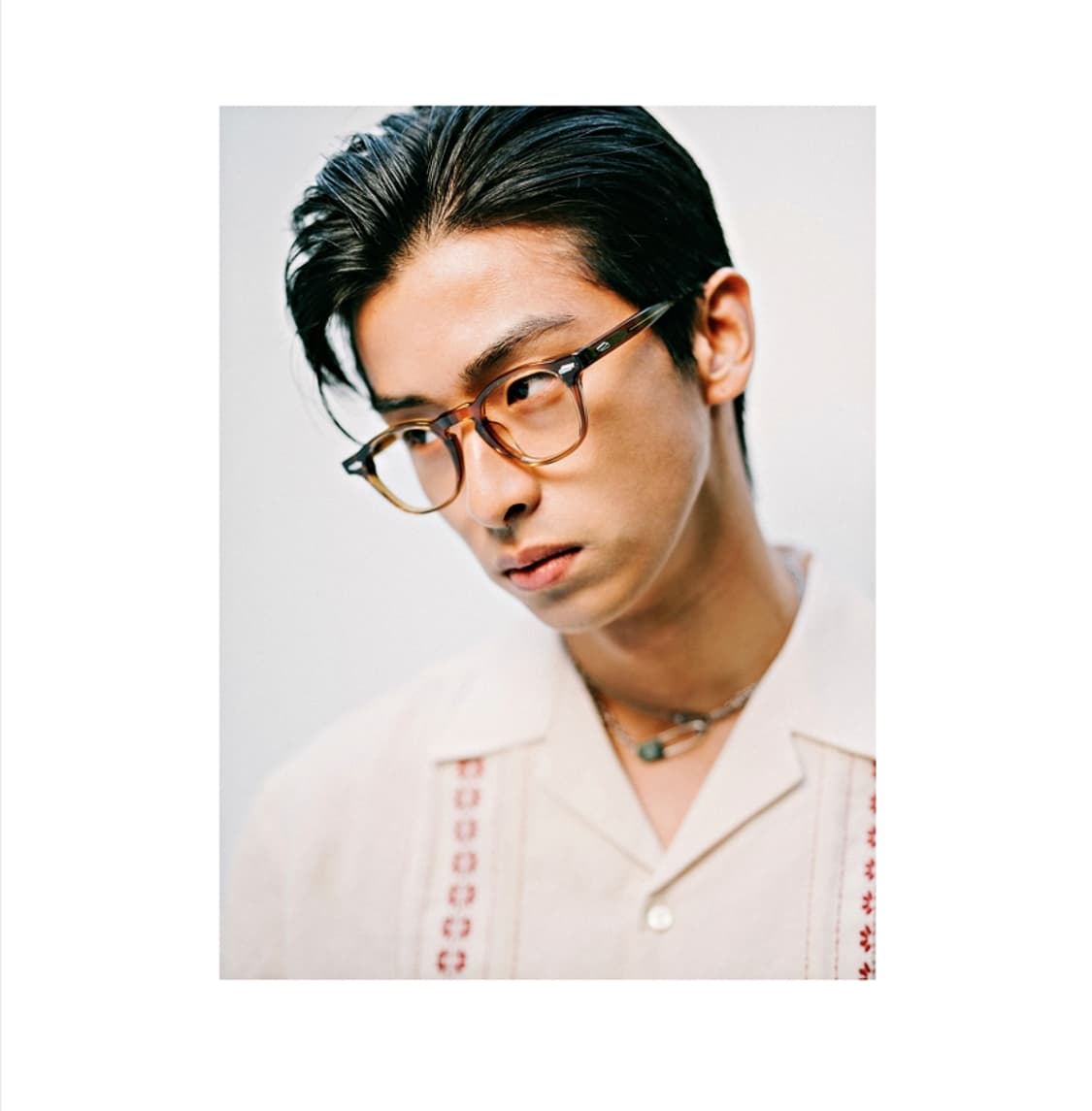 황갈색톤의 46사이즈 안경(미착용,새제품) 상품이미지4