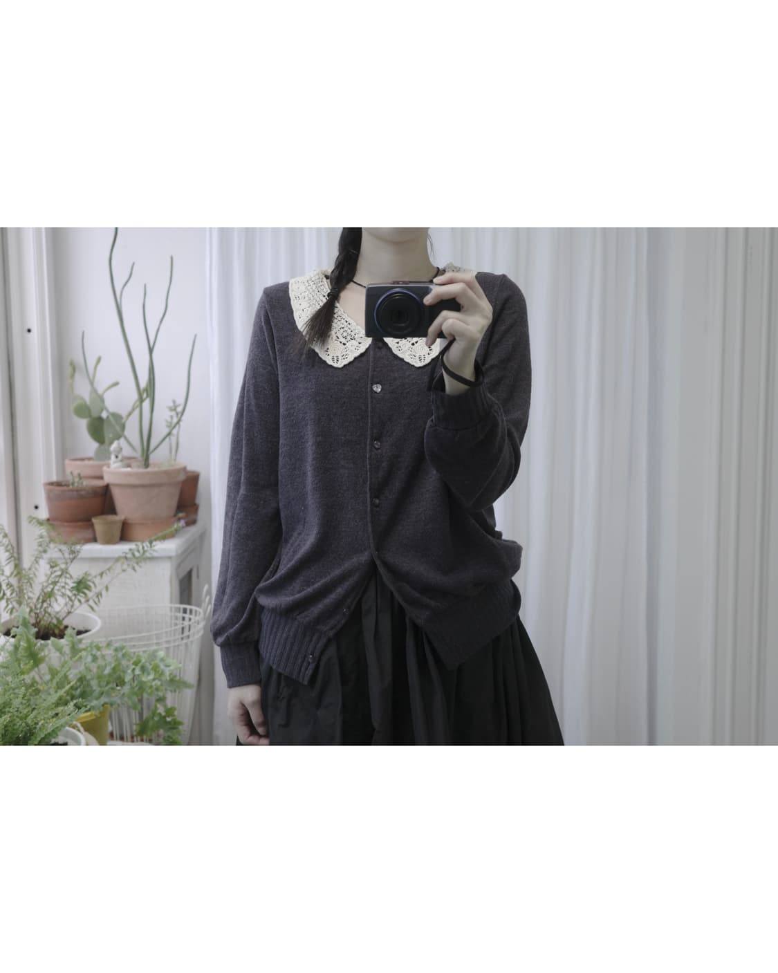 Round collar cardigan 상품이미지5