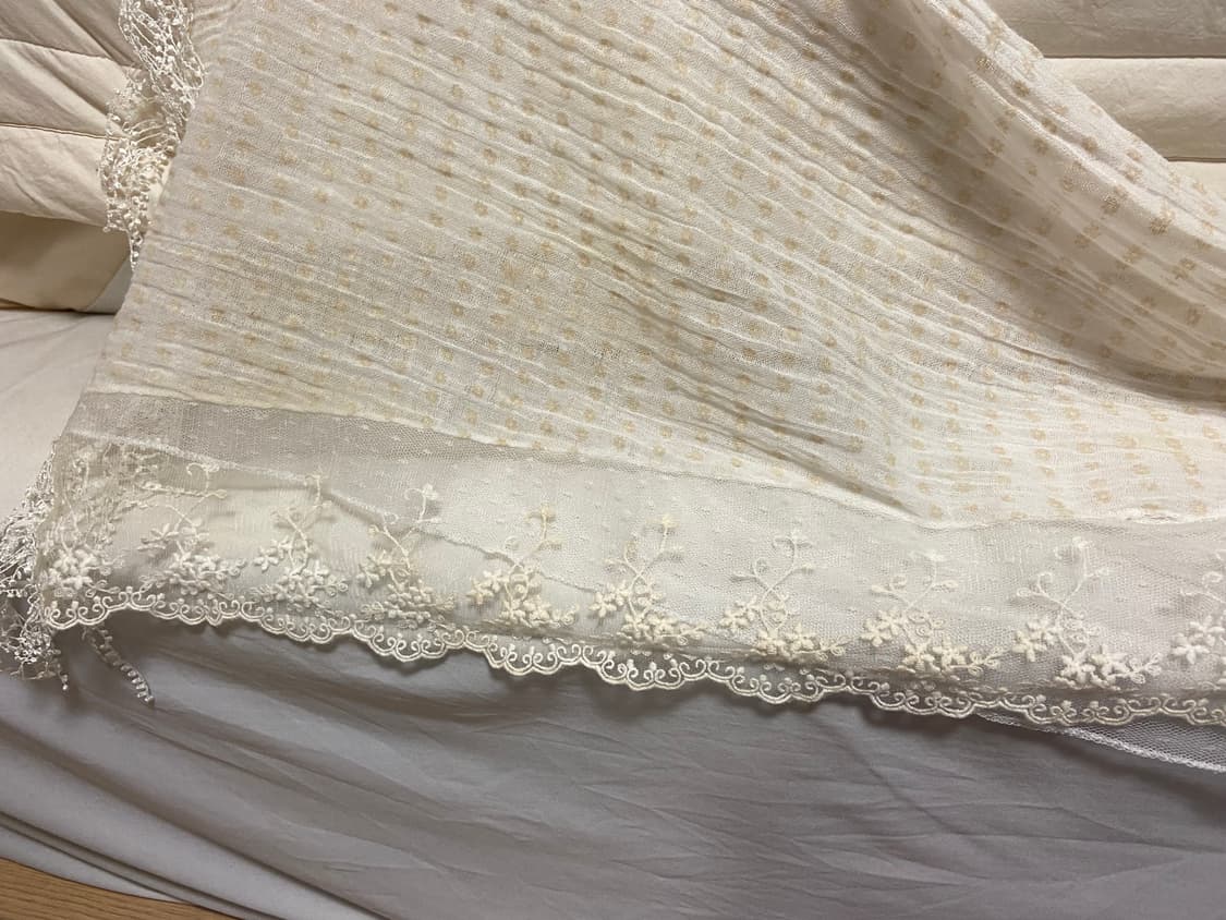 플라워 도트 레이스 스카프 상품이미지4