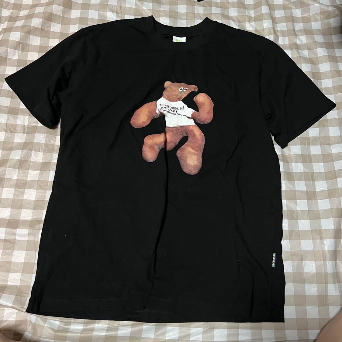 예스아이씨 반팔 블랙 L 반팔티 무신사 프린팅 검정 상품이미지1